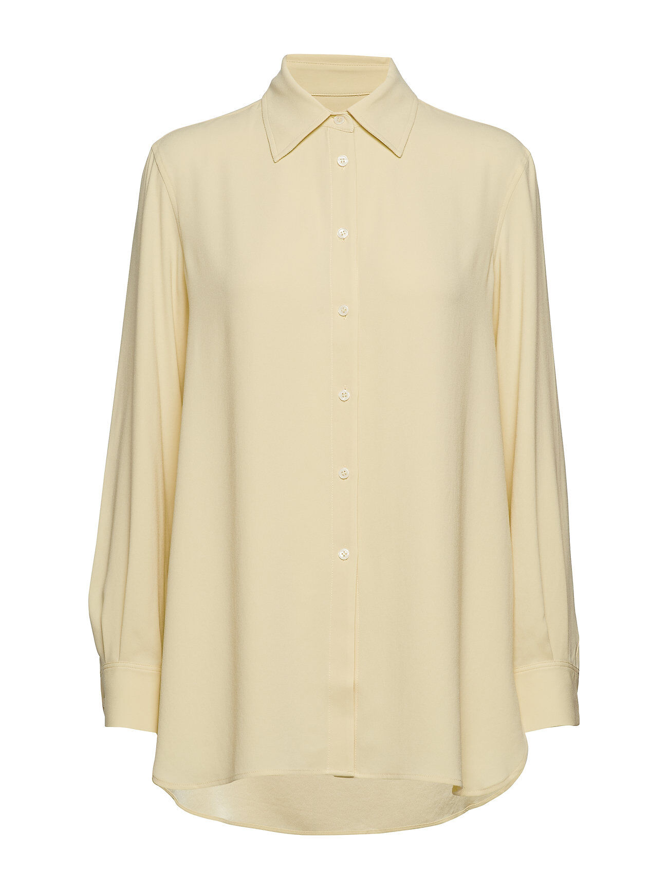 Filippa K Long Crepe Shirt Langermet Skjorte Gul Filippa K