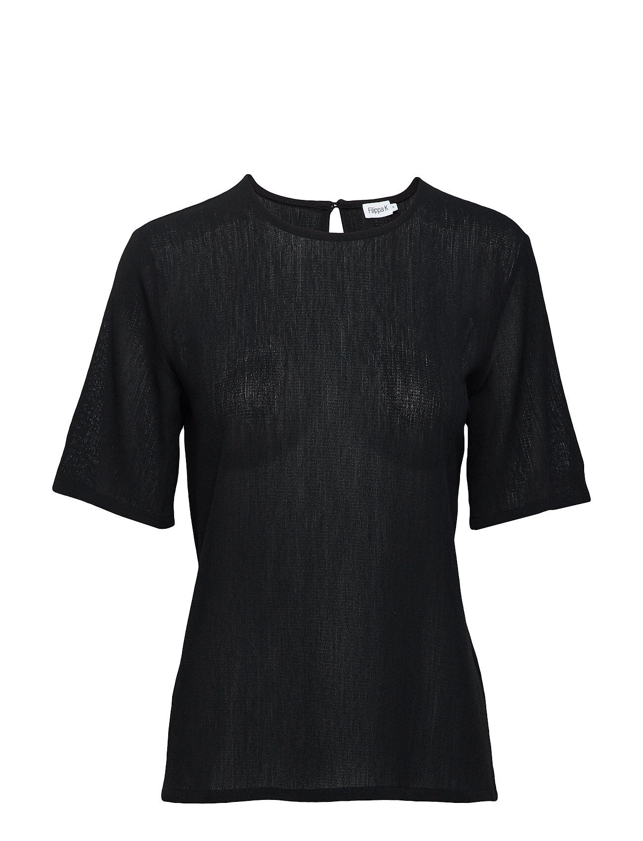 Filippa K Mesh Tee T-shirts & Tops Short-sleeved Svart Filippa K