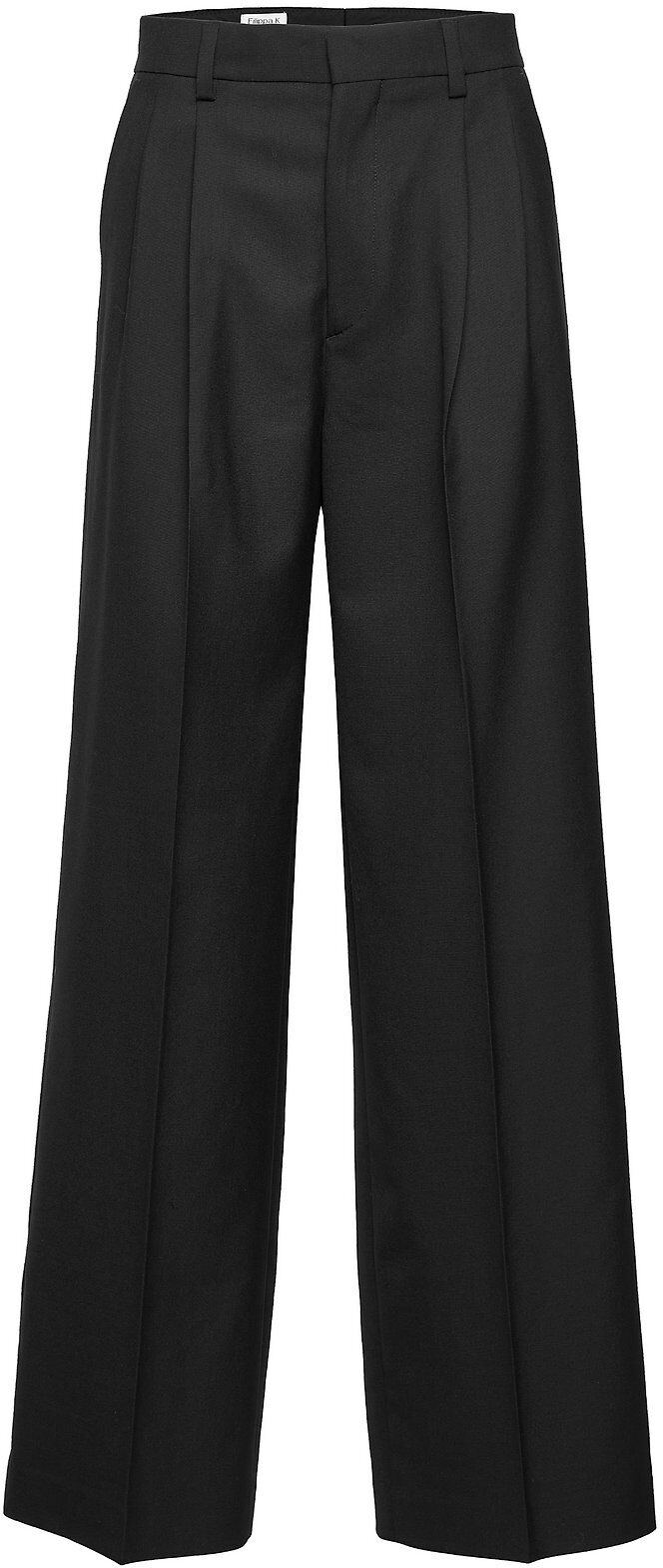 Filippa K Darcey Wool Trouser Bukser Med Rette Ben Svart Filippa K