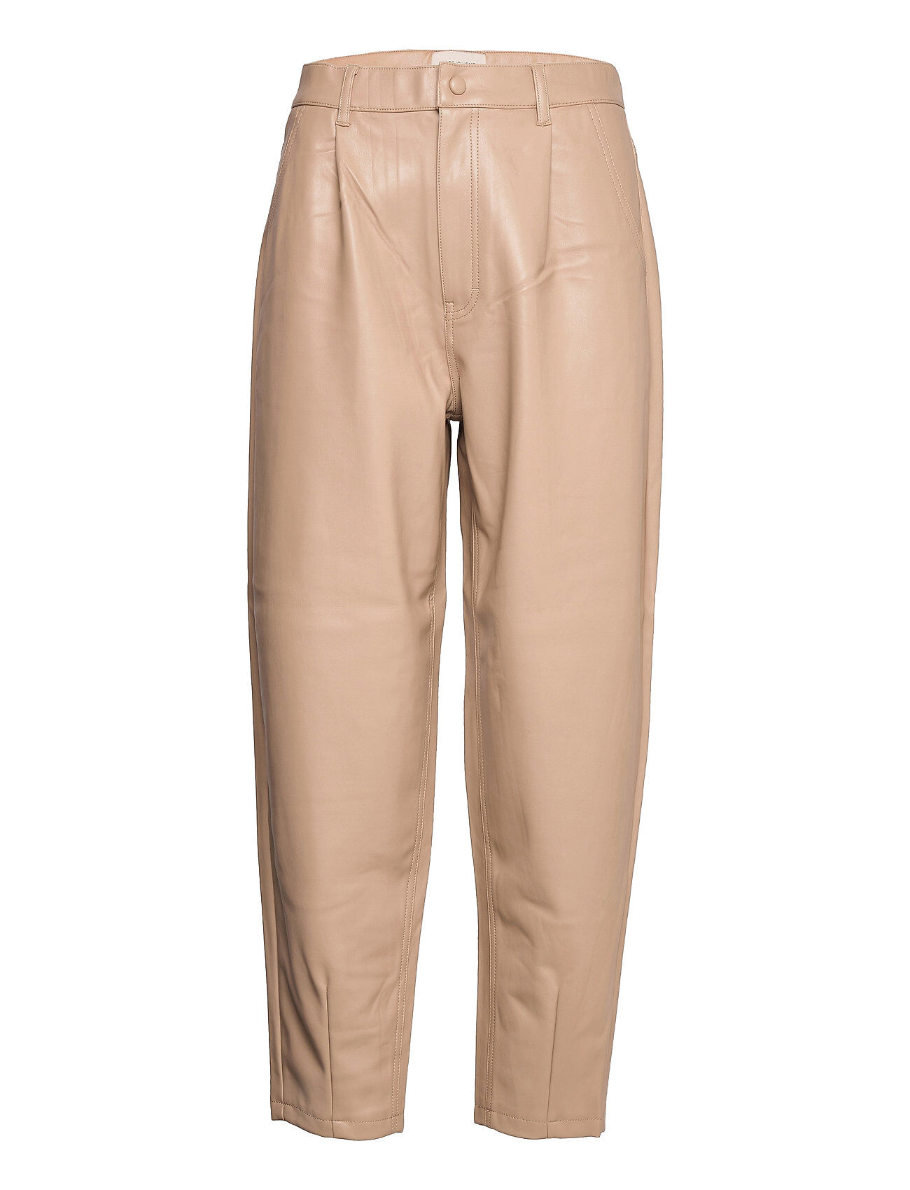 FREE/QUENT Fqharley-Pa-Ankle-Bagger Trousers Leather Leggings/Bukser Beige FREE/QUENT