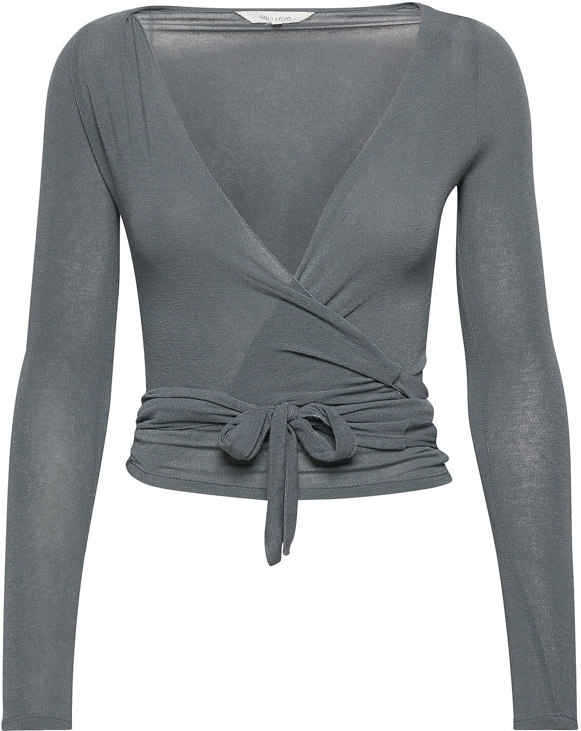 Gai+Lisva Anne L/S Wool Wrap Top T-shirts & Tops Long-sleeved Grå Gai+Lisva