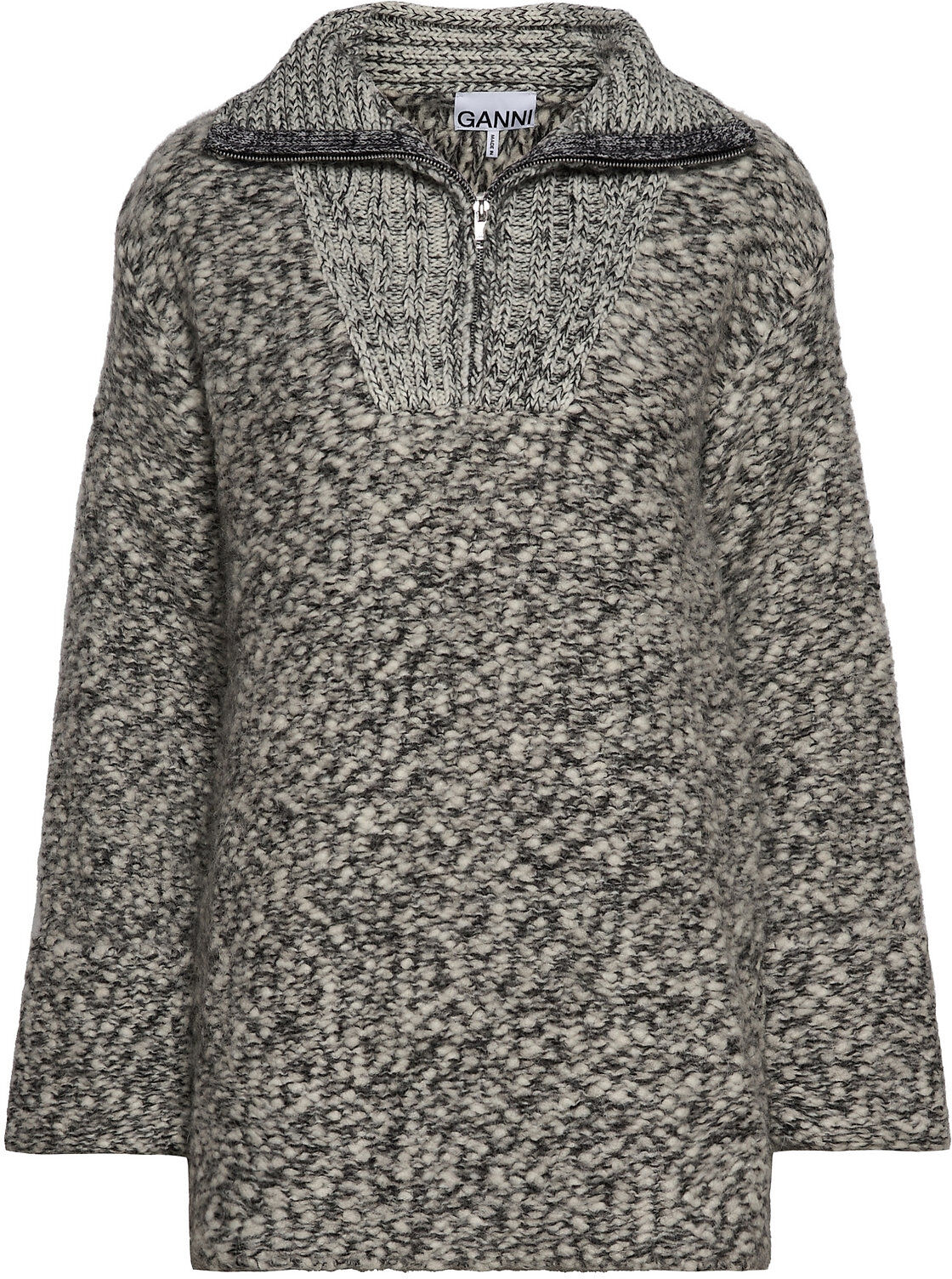 Ganni Chunky Mouline Pullover Grå Ganni