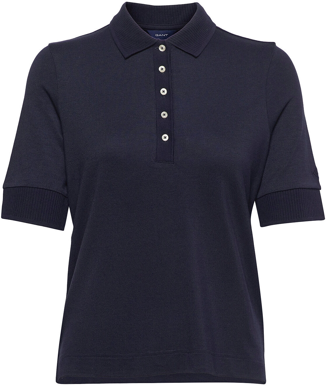 GANT D1. Detail Collar Ss Polo Pique T-shirts & Tops Polos Blå GANT