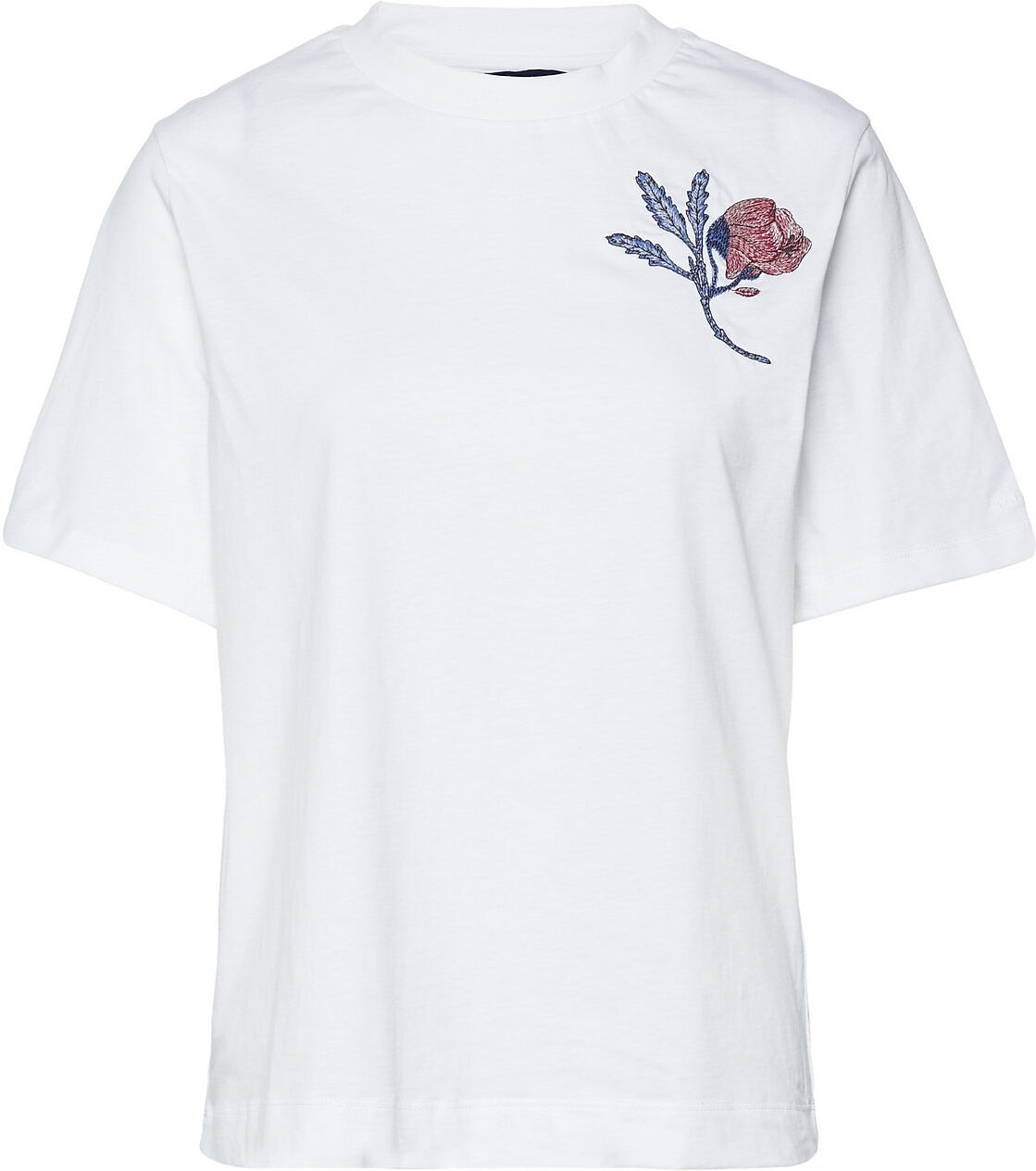 GANT D2. Flower Ss T-Shirt T-shirts & Tops Short-sleeved Hvit GANT