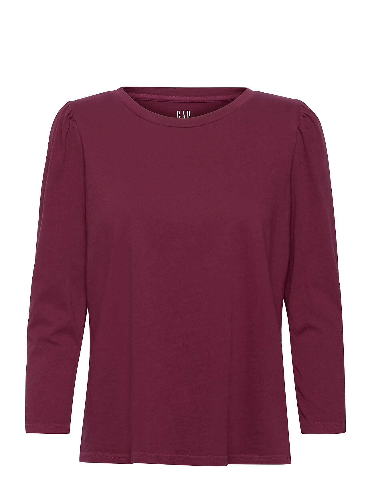 GAP 100% Organic Cotton Puff Sleeve T-Shirt T-shirts & Tops Long-sleeved Rød GAP