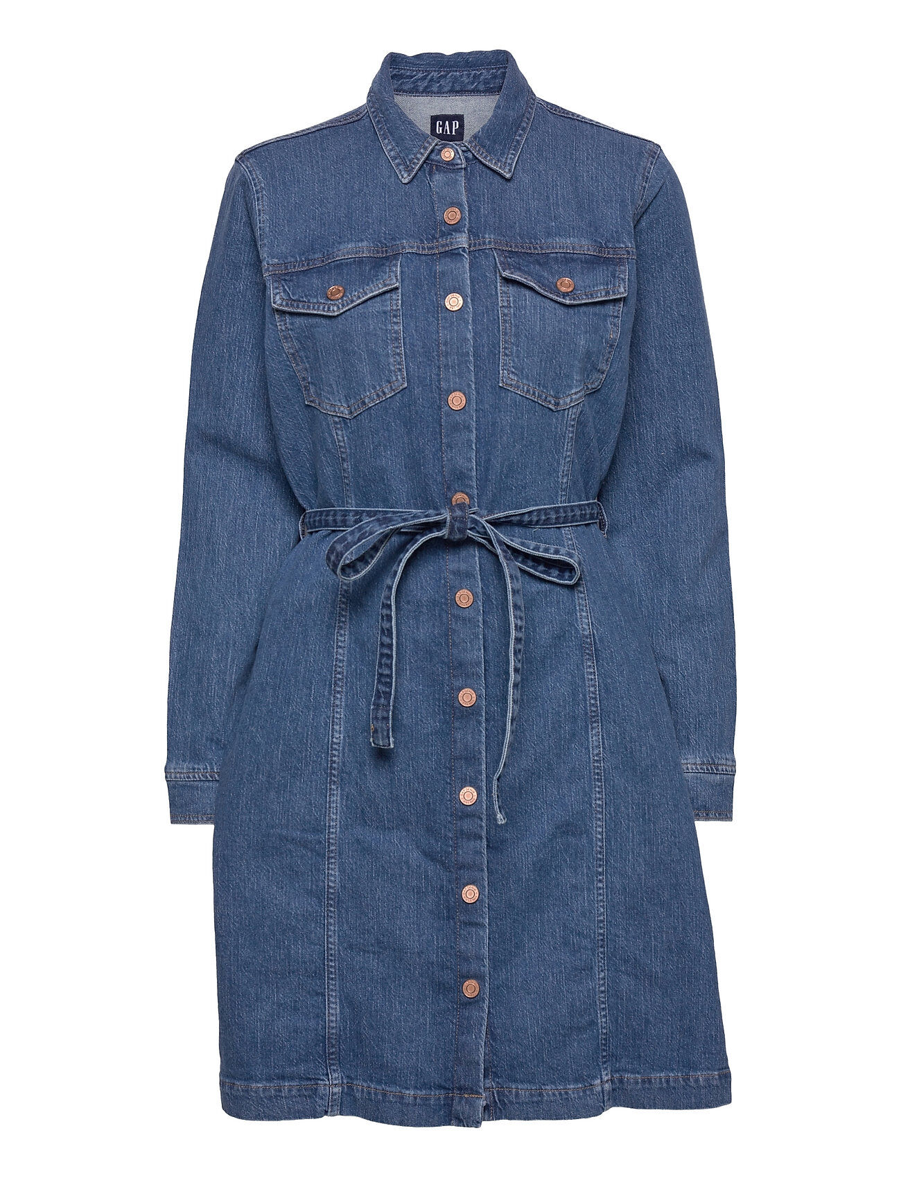 GAP Tailored Denim Dress Knelang Kjole Blå GAP