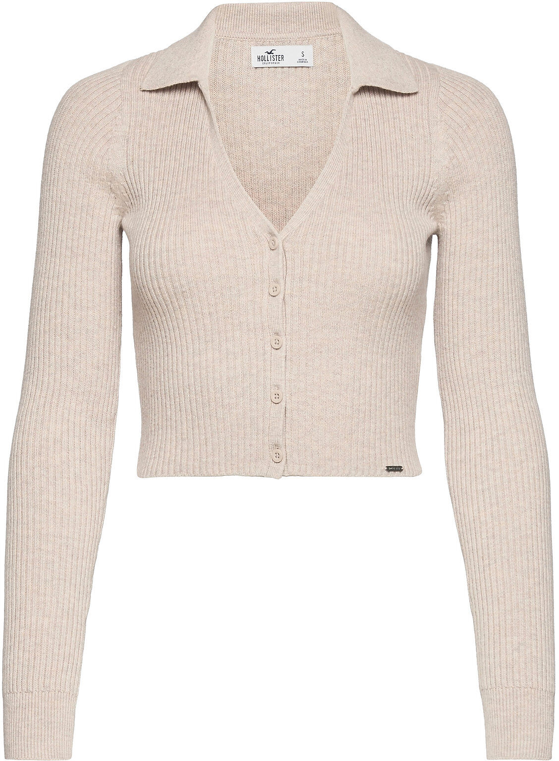 Hollister Hco. Girls Sweaters Strikkegenser Cardigan Beige Hollister