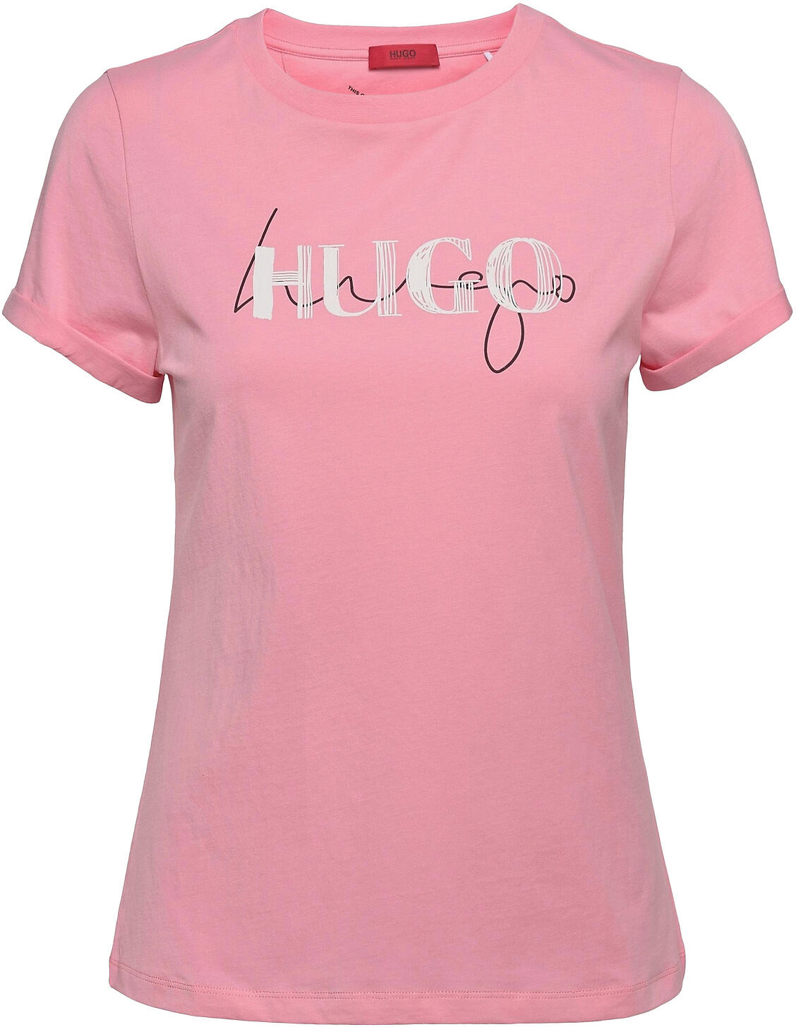 HUGO The Slim Tee 9 T-shirts & Tops Short-sleeved Rosa HUGO