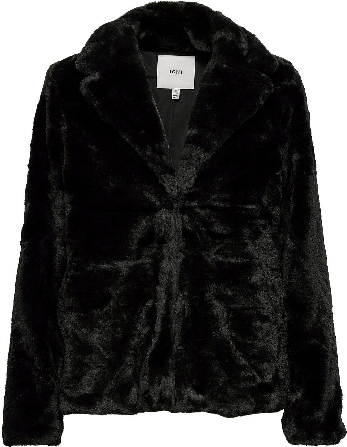 ICHI Simpo Ja Outerwear Faux Fur Svart ICHI