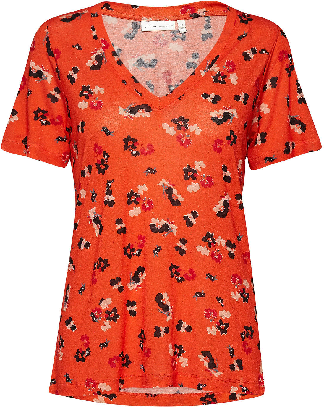 InWear Rosita V-Neck T-Shirt T-shirts & Tops Short-sleeved Oransje InWear