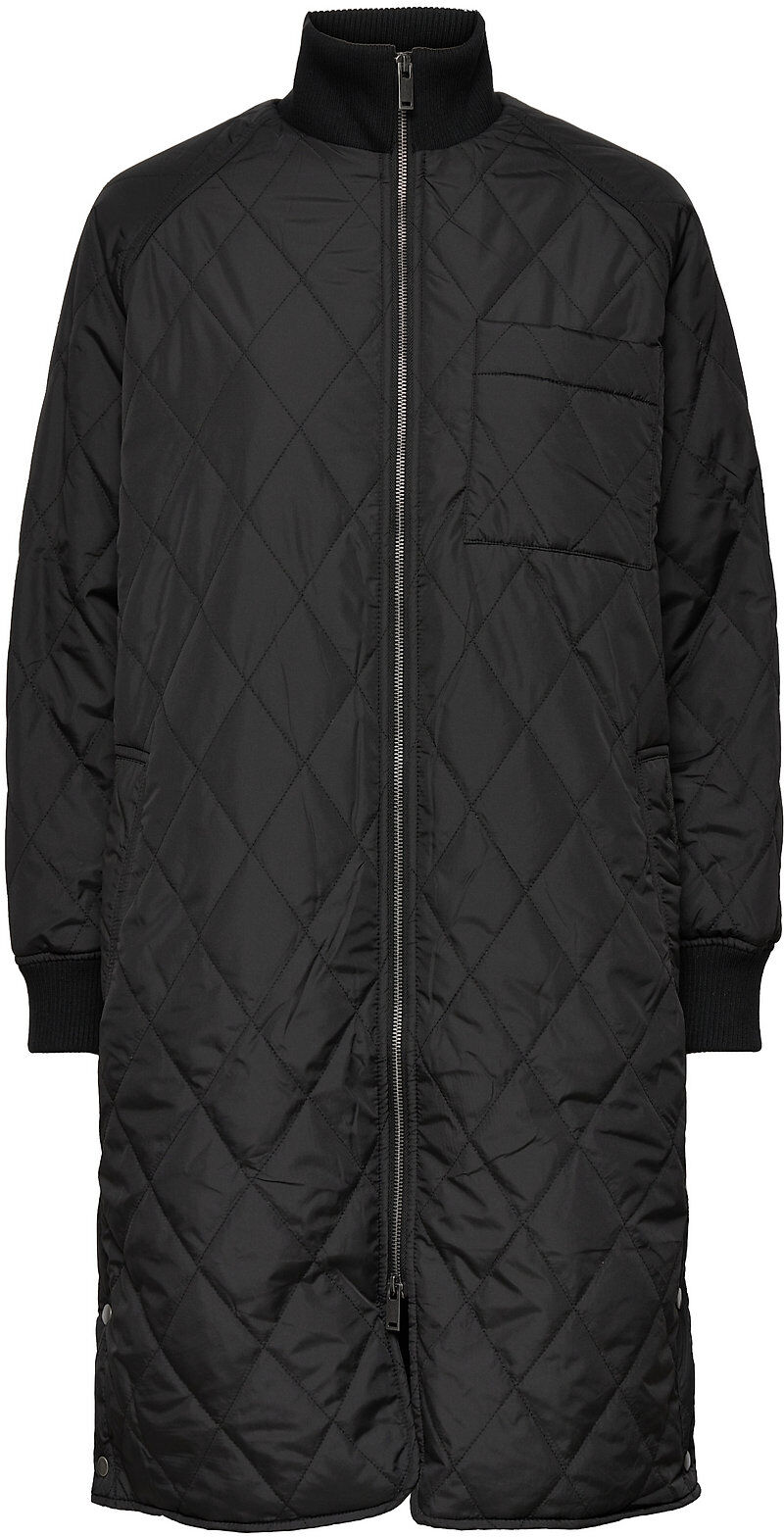 InWear Ektraiw Quilted Coat Fôret Kåpe Svart InWear