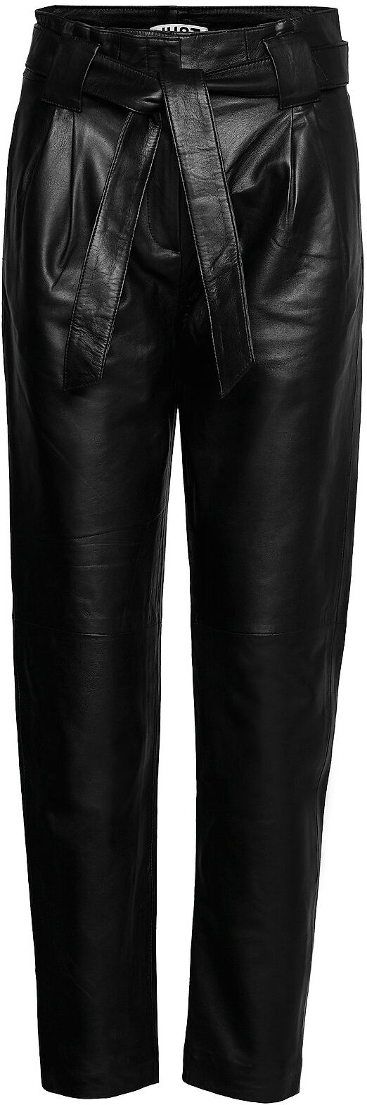 Just Female Nago Leather Trousers Trousers Leather Leggings/Bukser Svart Just Female