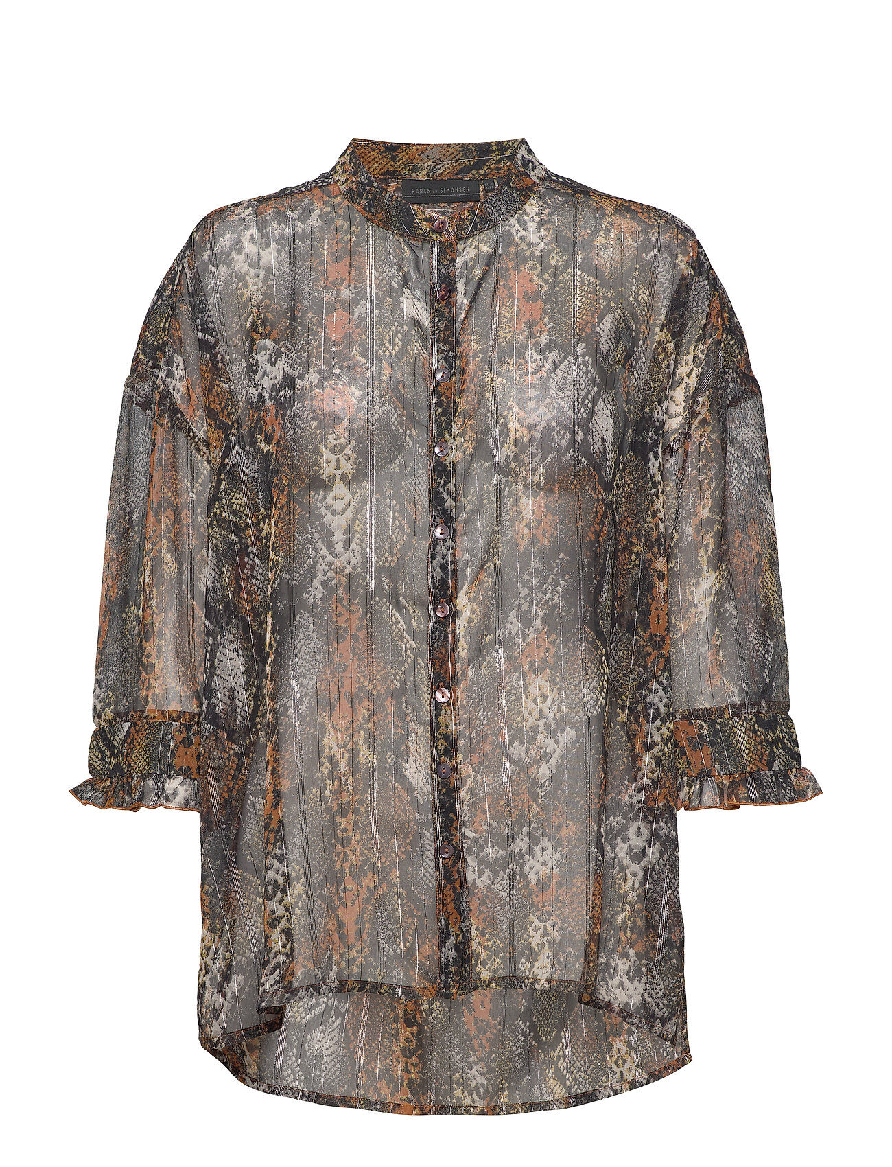 Karen By Simonsen Marrowkb Shirt Blouses Short-sleeved Multi/mønstret Karen By Simonsen