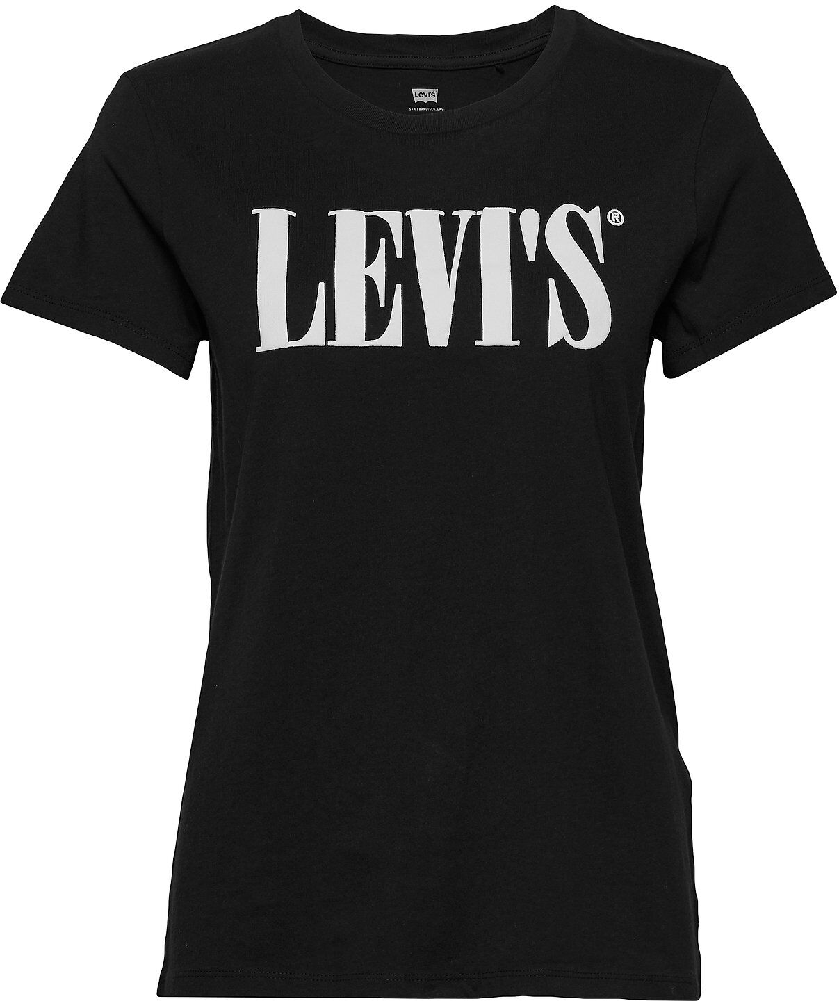 LEVI´S Women The Perfect Tee 90S Serif Perf T-shirts & Tops Short-sleeved Svart LEVI´S Women