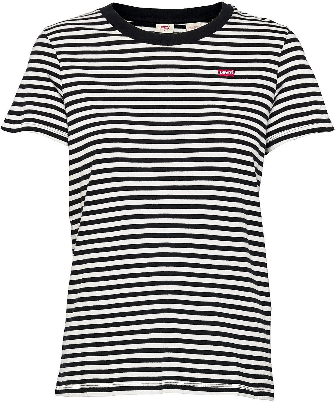 LEVI´S Women Perfect Tee Raita Stripe Cavia T-shirts & Tops Short-sleeved Svart LEVI´S Women