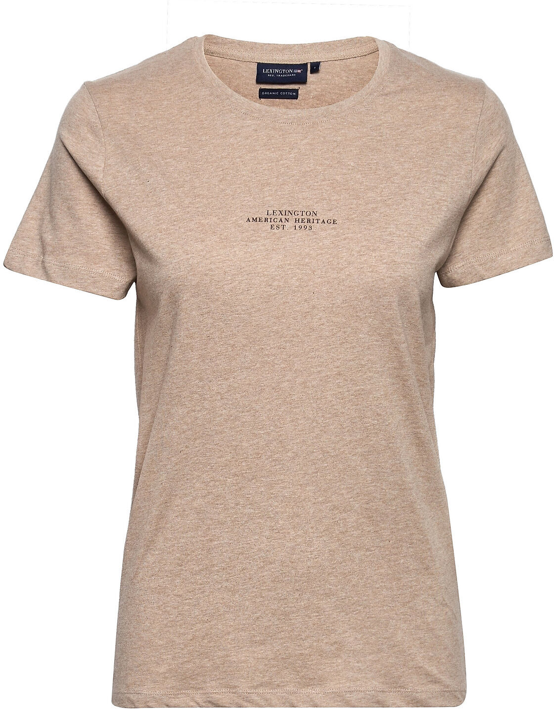 Lexington Clothing Vanessa Organic Cotton Tee T-shirts & Tops Short-sleeved Beige Lexington Clothing