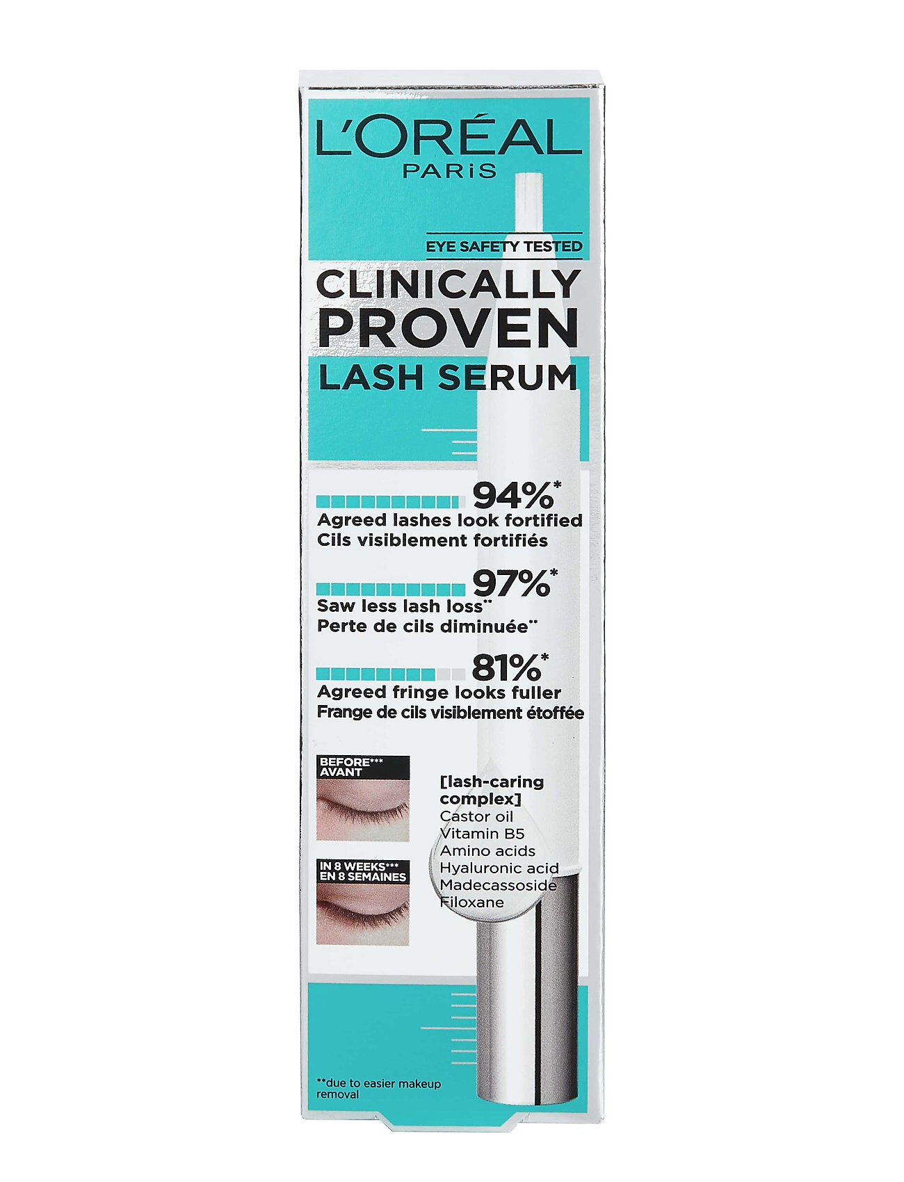 L'Oréal Paris Clinically Proven Lash Serum Beauty WOMEN Skin Care Eyes Lashes Multi/mønstret L'Oréal Paris