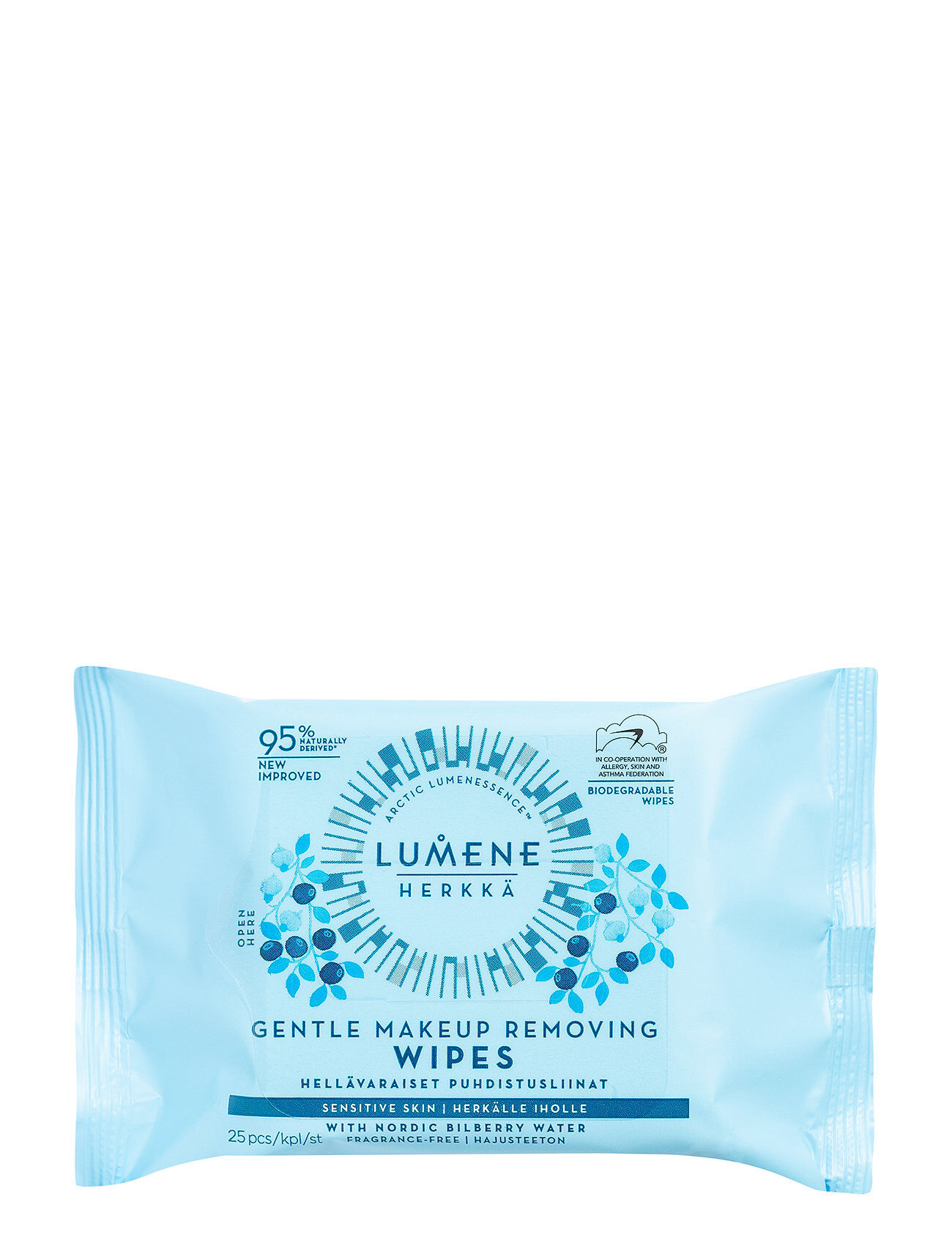 LUMENE Herkkä Gentle Makeup Removing Wipes Renseservietter Ansikt Nude LUMENE