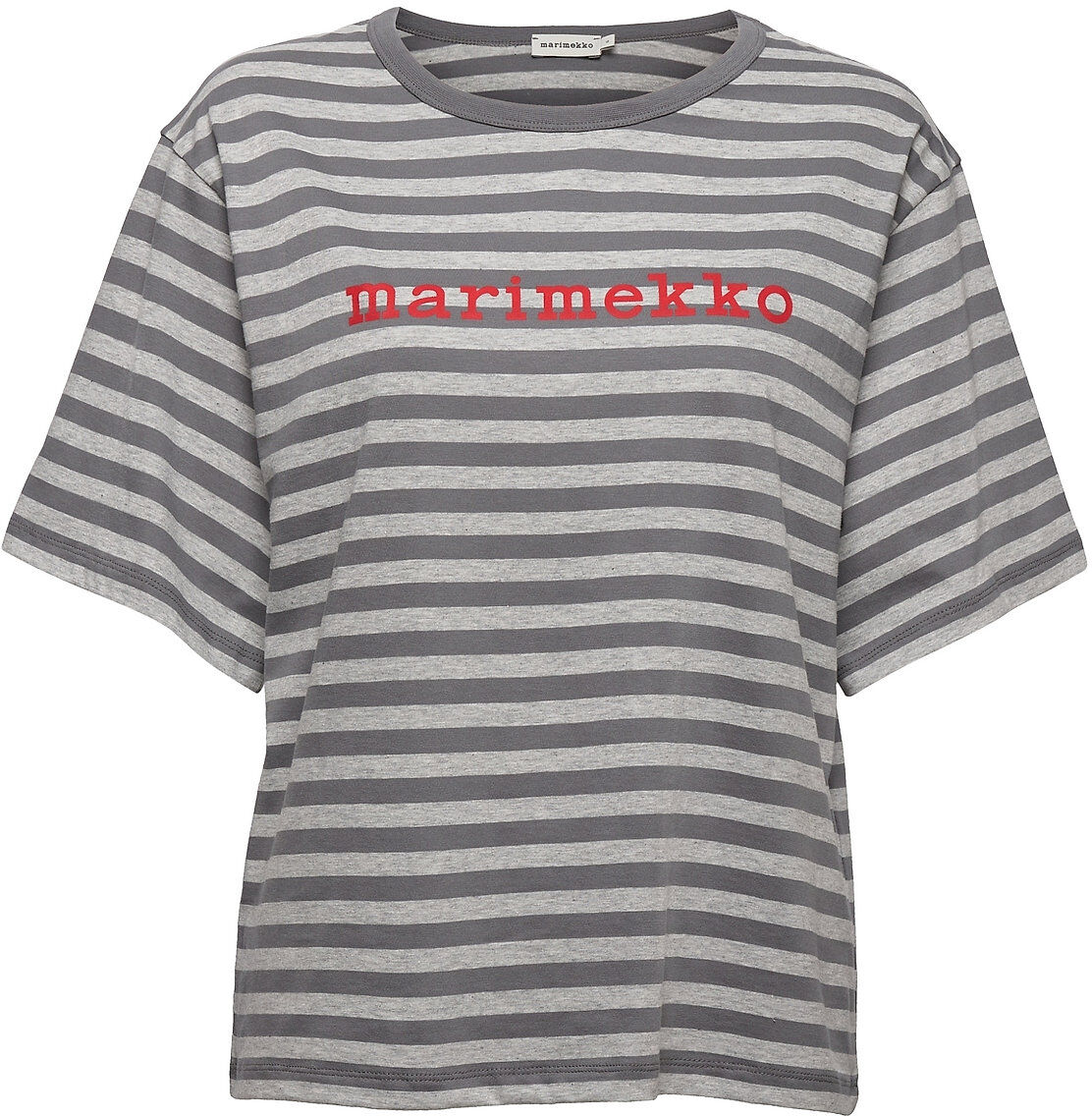 Marimekko Hiirenkorva Tasaraita Light T-Shirt T-shirts & Tops Short-sleeved Grå Marimekko