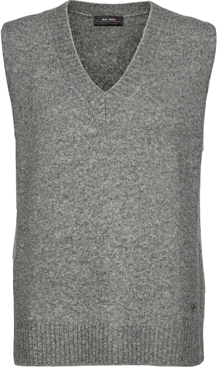 MOS MOSH Zahra Knit Slipover Vests Knitted Vests Grå MOS MOSH