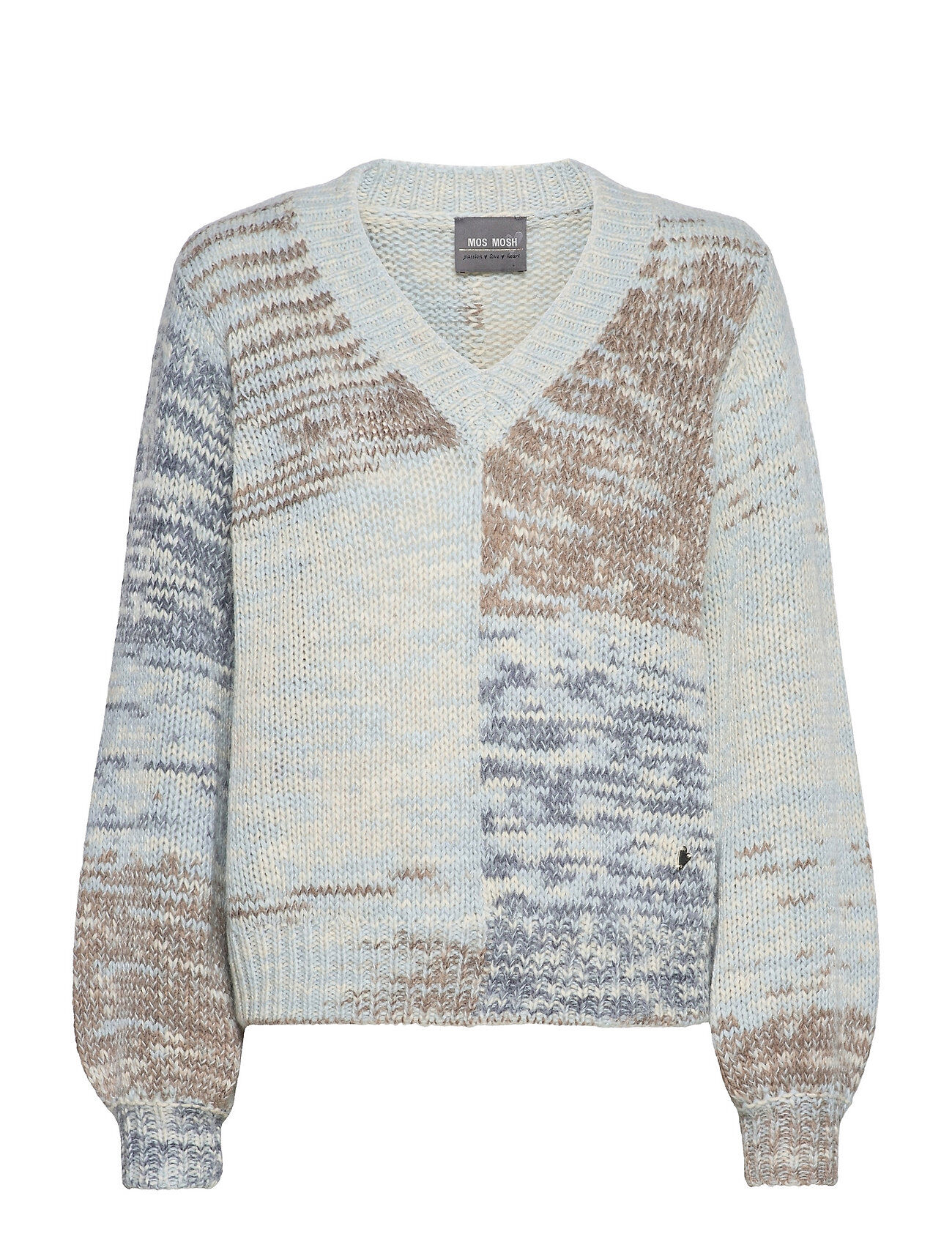 MOS MOSH Nitta Knit Pullover Grå MOS MOSH