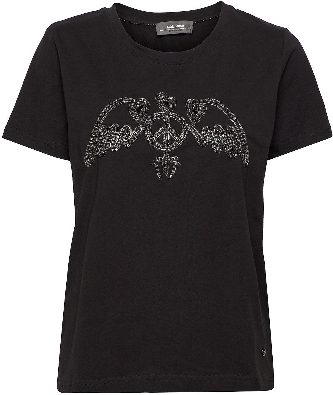 MOS MOSH Queenie O-Ss Tee T-shirts & Tops Short-sleeved Svart MOS MOSH