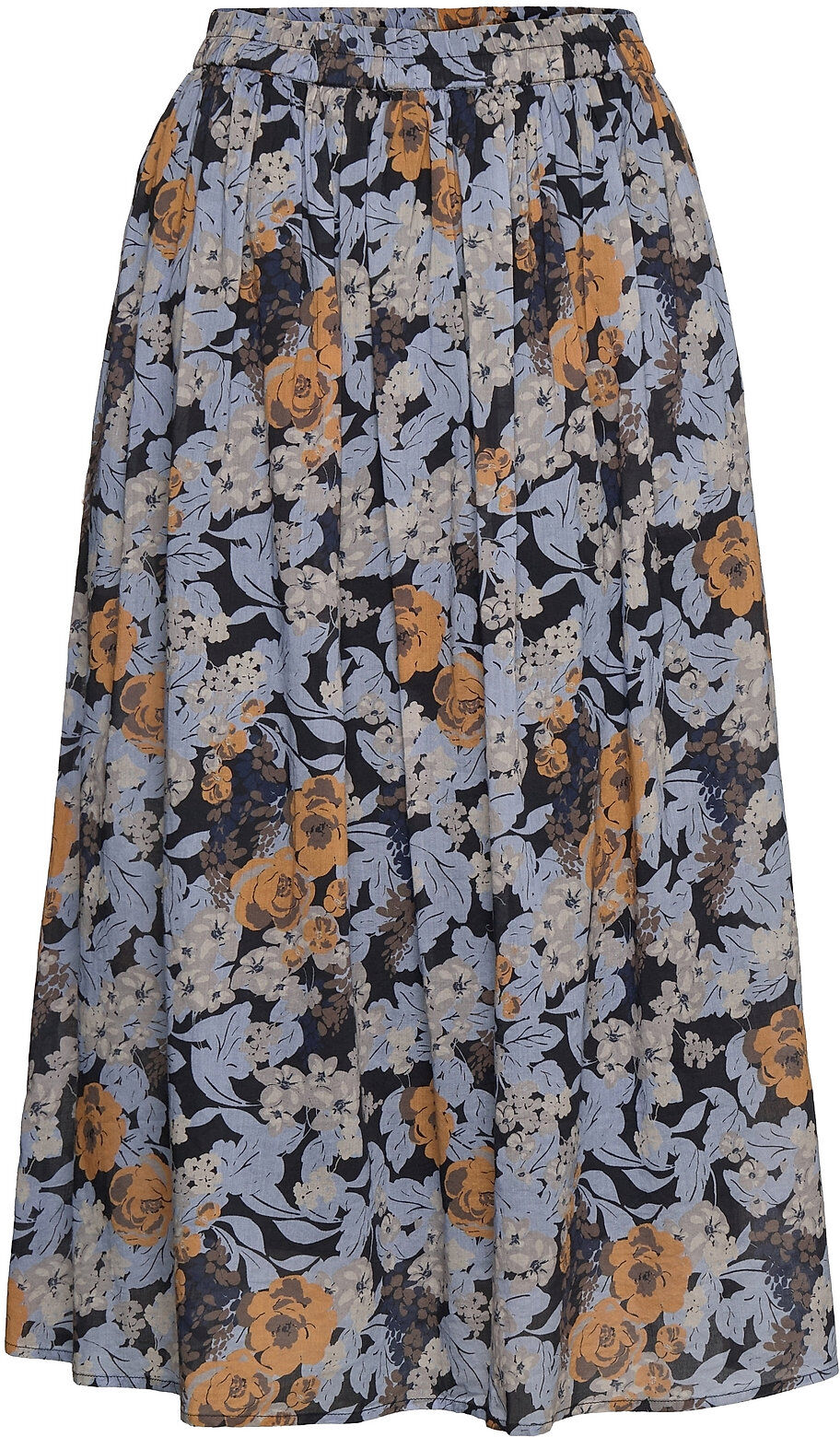 Moshi Moshi Mind Leah Skirt Flower Knelangt Skjørt Blå Moshi Moshi Mind