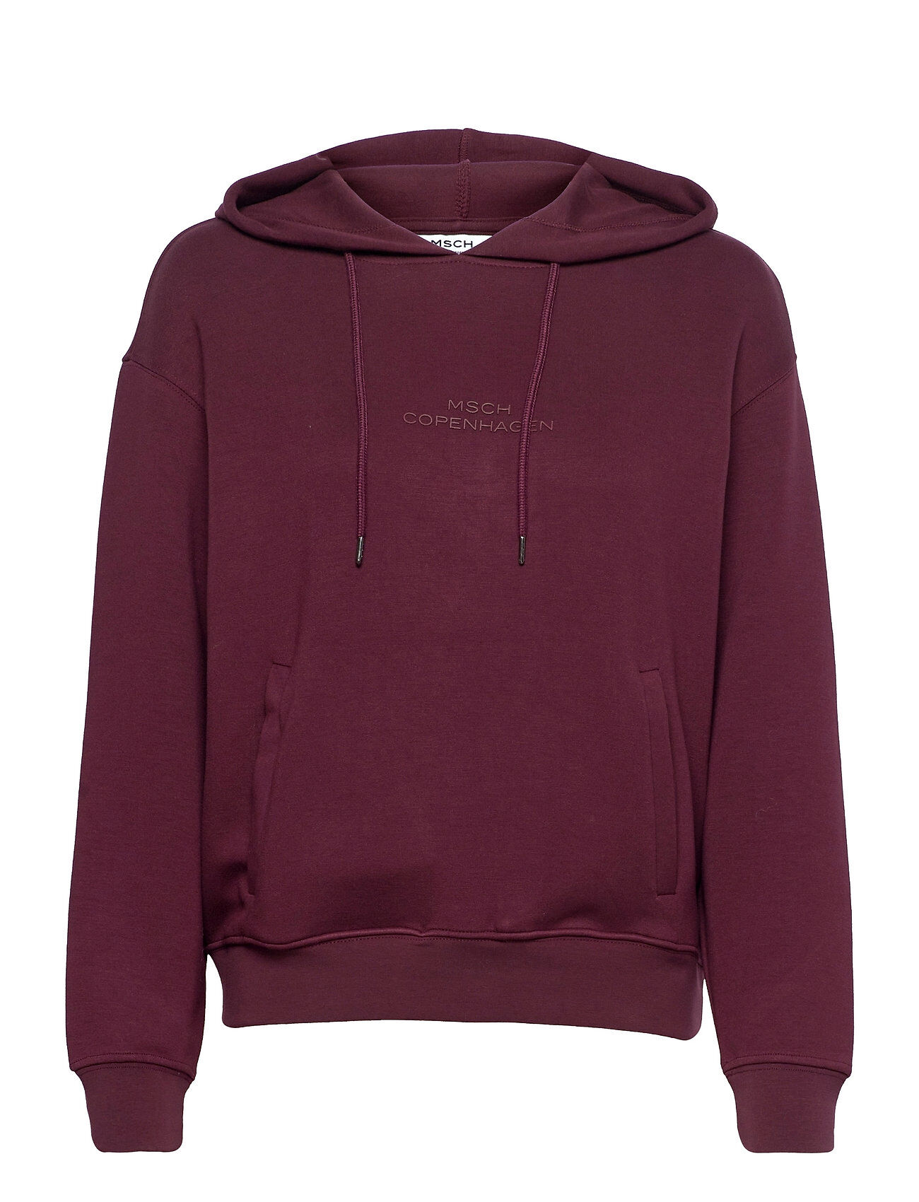 MOSS COPENHAGEN Ima Ds Logo Hood Sweatshirt Hettegenser Genser Rød MOSS COPENHAGEN