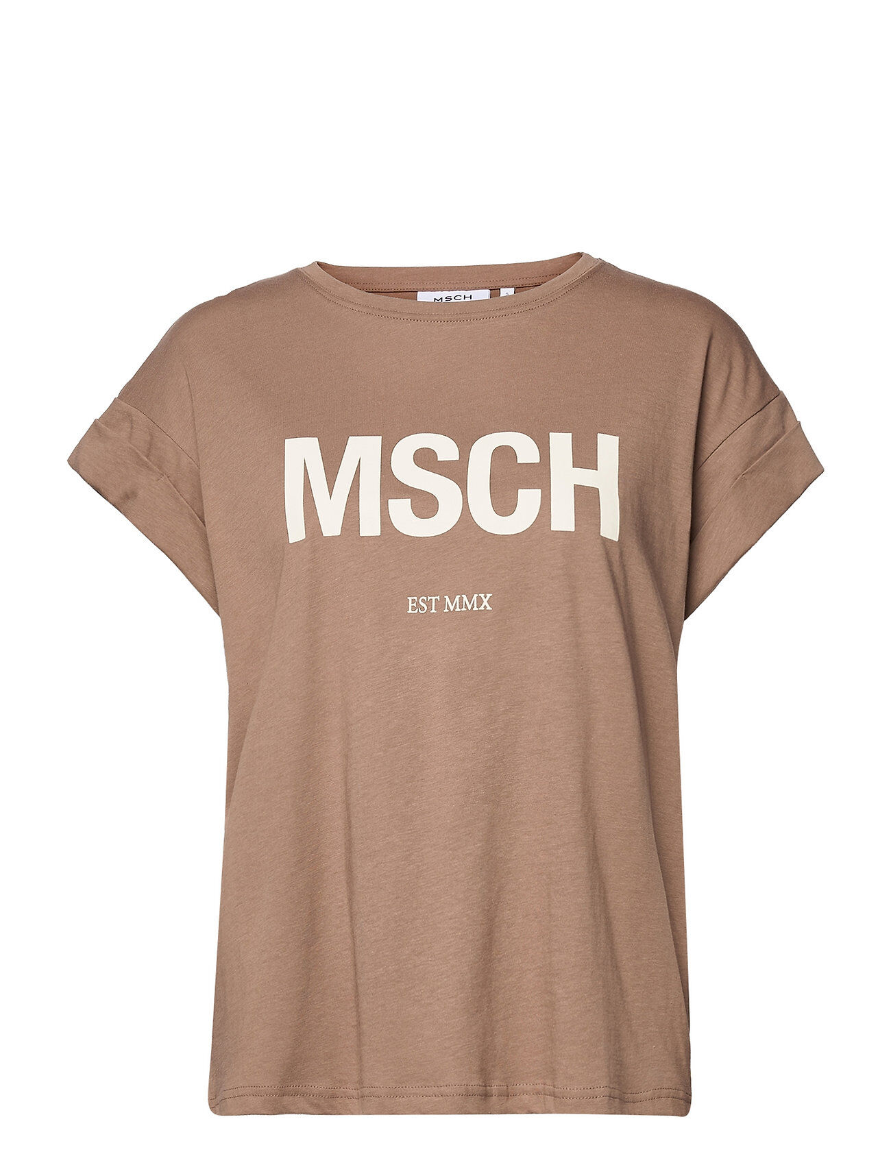 MOSS COPENHAGEN Alva Msch Std Seasonal Tee T-shirts & Tops Short-sleeved Brun MOSS COPENHAGEN