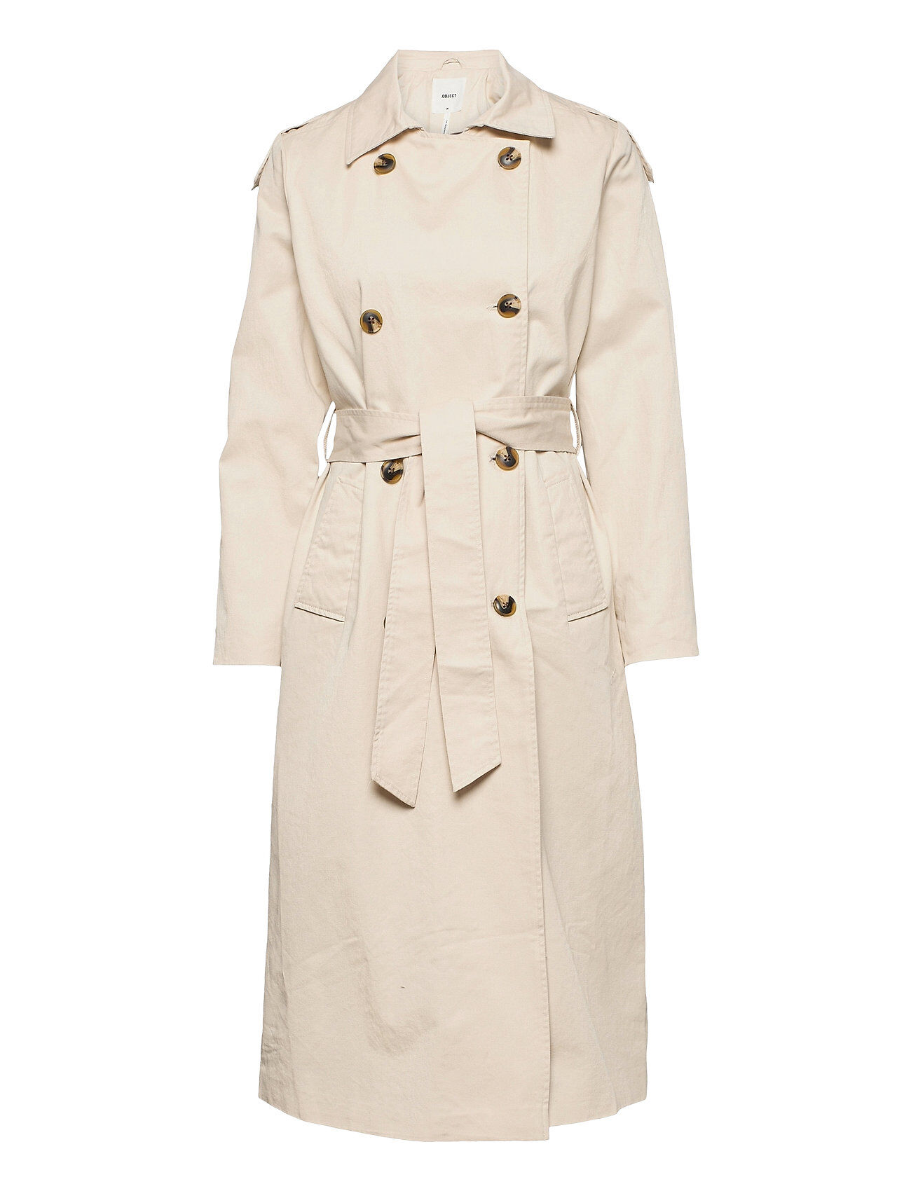 Object Objclara Trench Coat Trench Coat Kåpe Beige Object