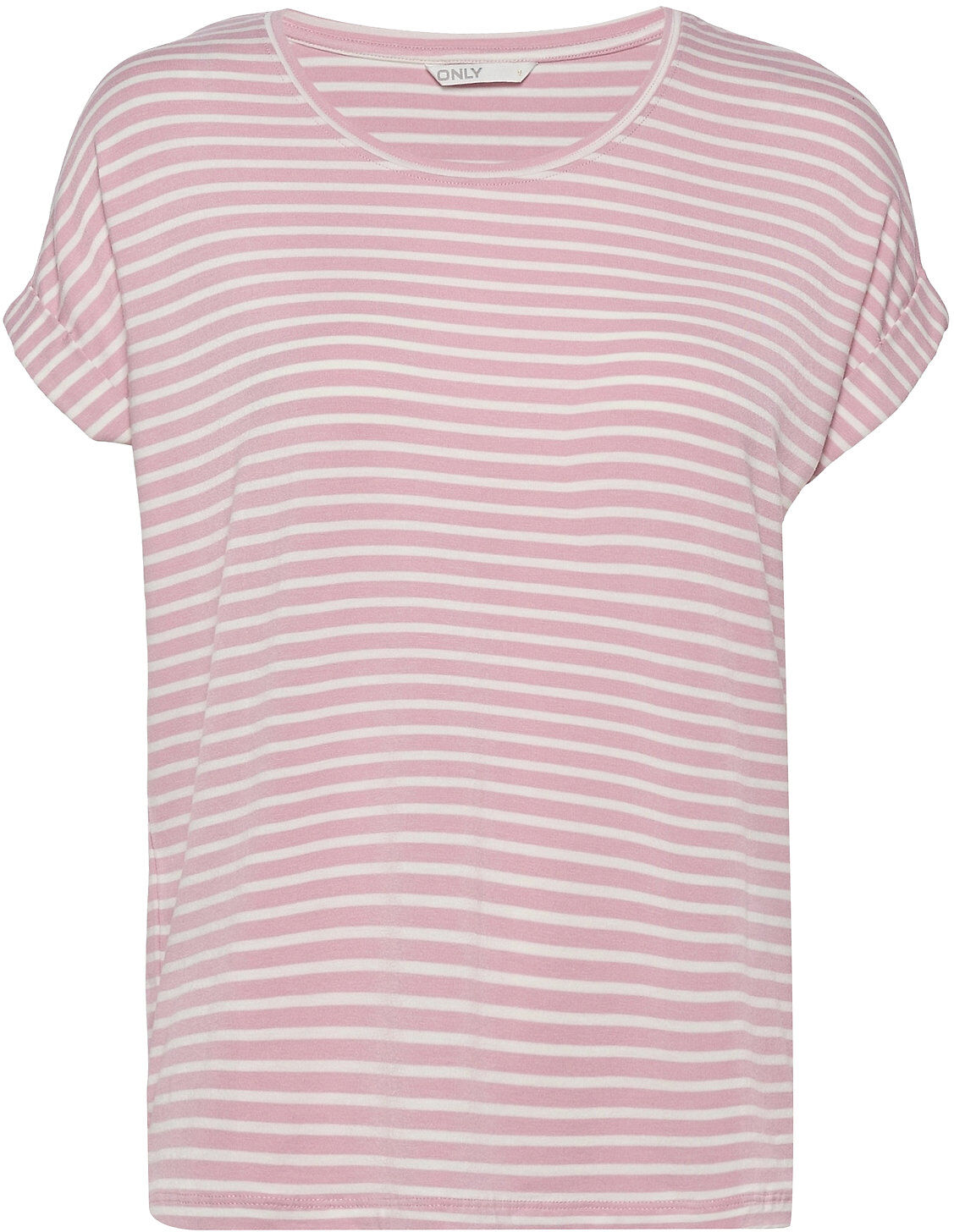 ONLY Onlmoster Stripe S/S O-Neck Top Jrs T-shirts & Tops Short-sleeved Rosa ONLY