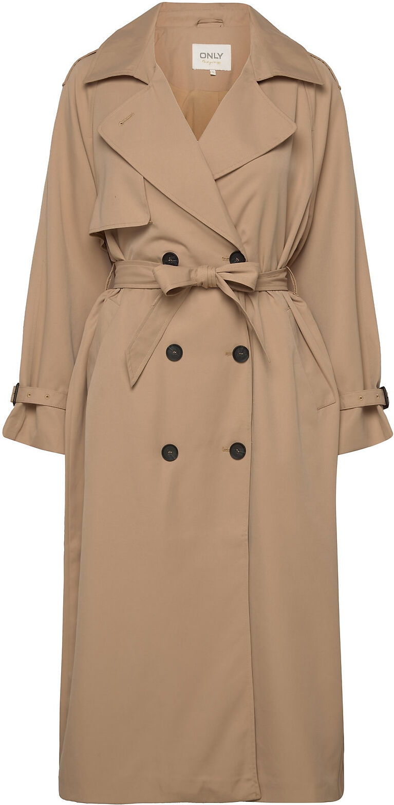 ONLY Onlchloe Trenchcoat Double B. Cc Otw Trench Coat Kåpe Brun ONLY