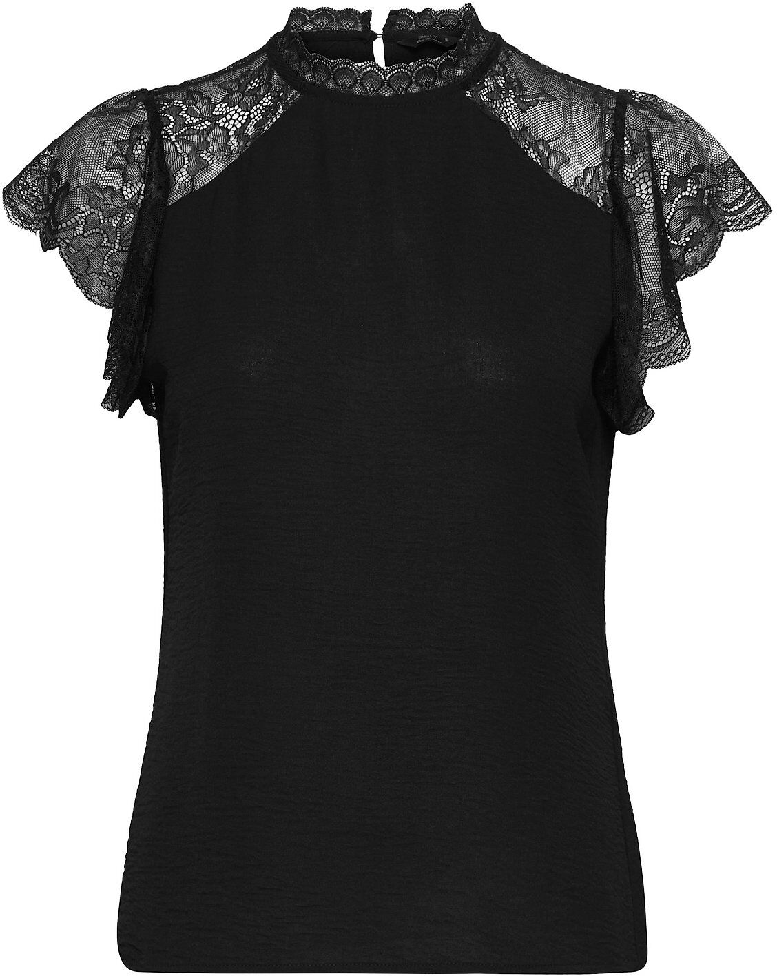 ONLY Onlkristine S/S Lace Top Wvn T-shirts & Tops Short-sleeved Svart ONLY