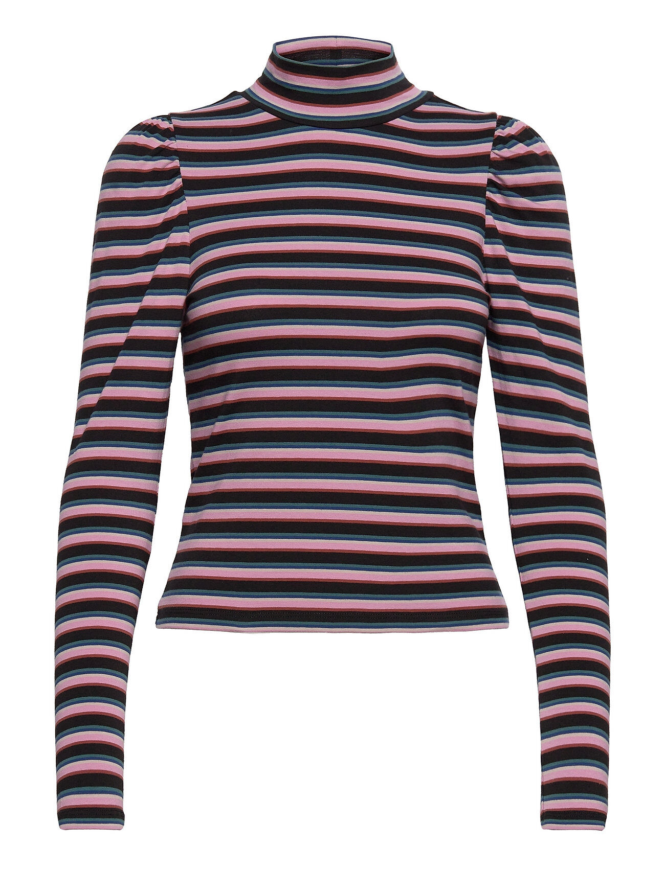 ONLY Onldream L/S Highneck Puff Stripe Top Nn T-shirts & Tops Long-sleeved Lilla ONLY