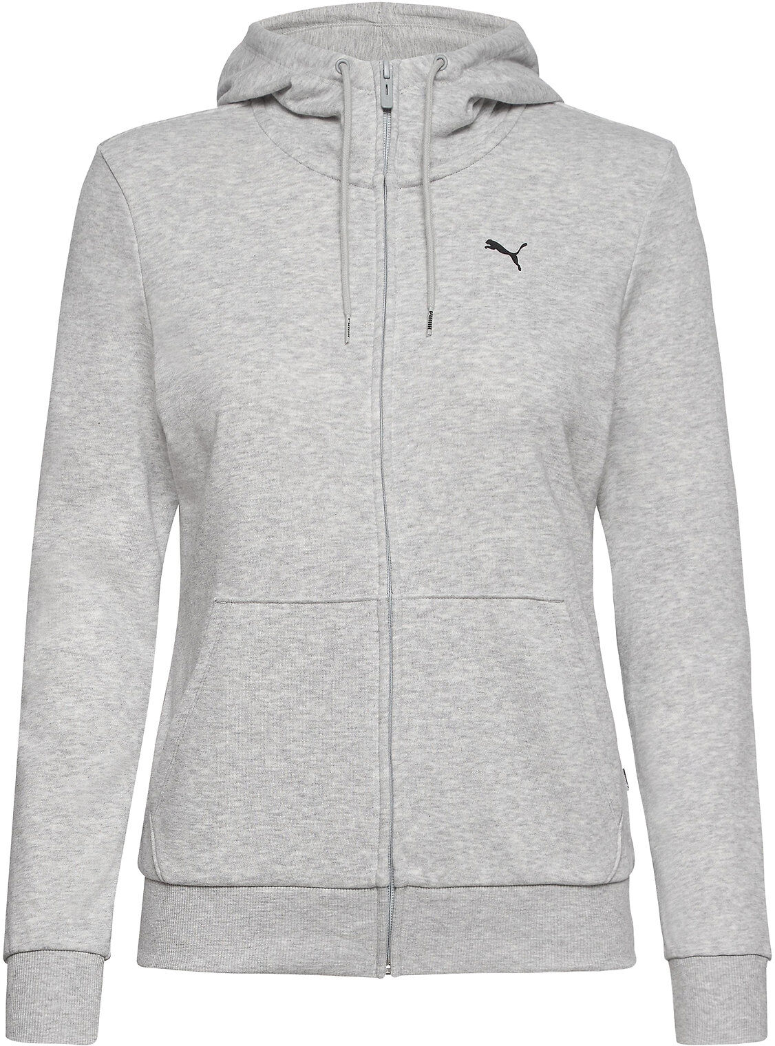 PUMA Ess Small Logo Full-Zip Hoodie Tr Hettegenser Genser Grå PUMA