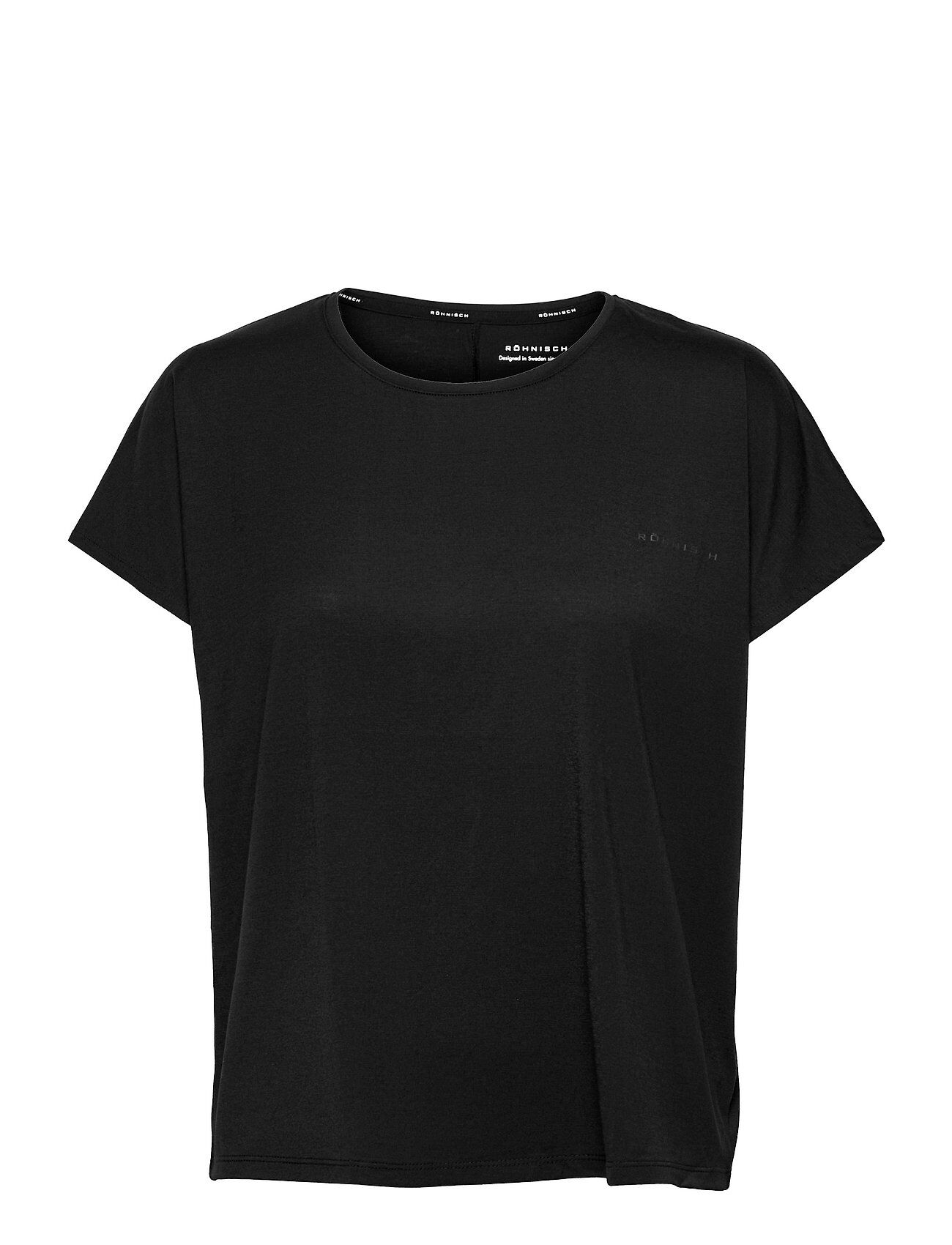 Röhnisch Split Back Tee T-shirts & Tops Short-sleeved Svart Röhnisch