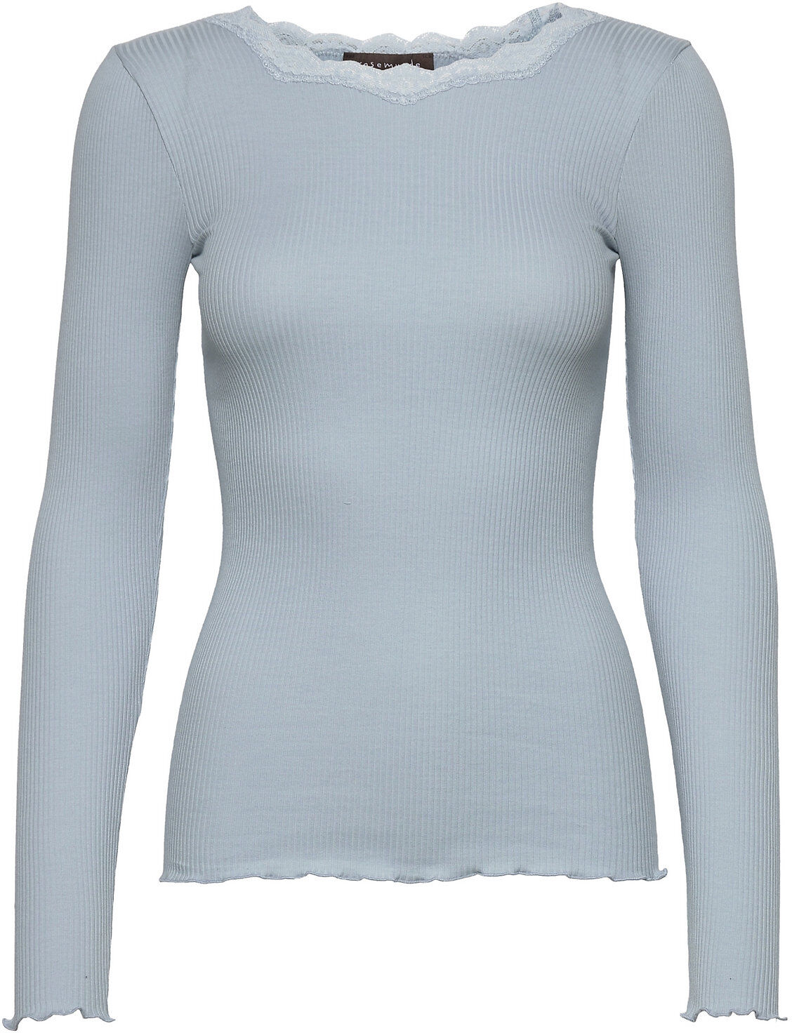 Rosemunde Organic T-Shirt W/Lace T-shirts & Tops Long-sleeved Blå Rosemunde