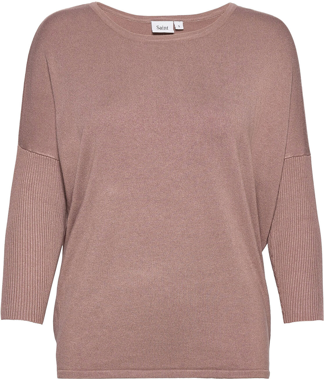 Saint Tropez A2561, Knit Blouse W Rib Sl Pullover Rosa Saint Tropez