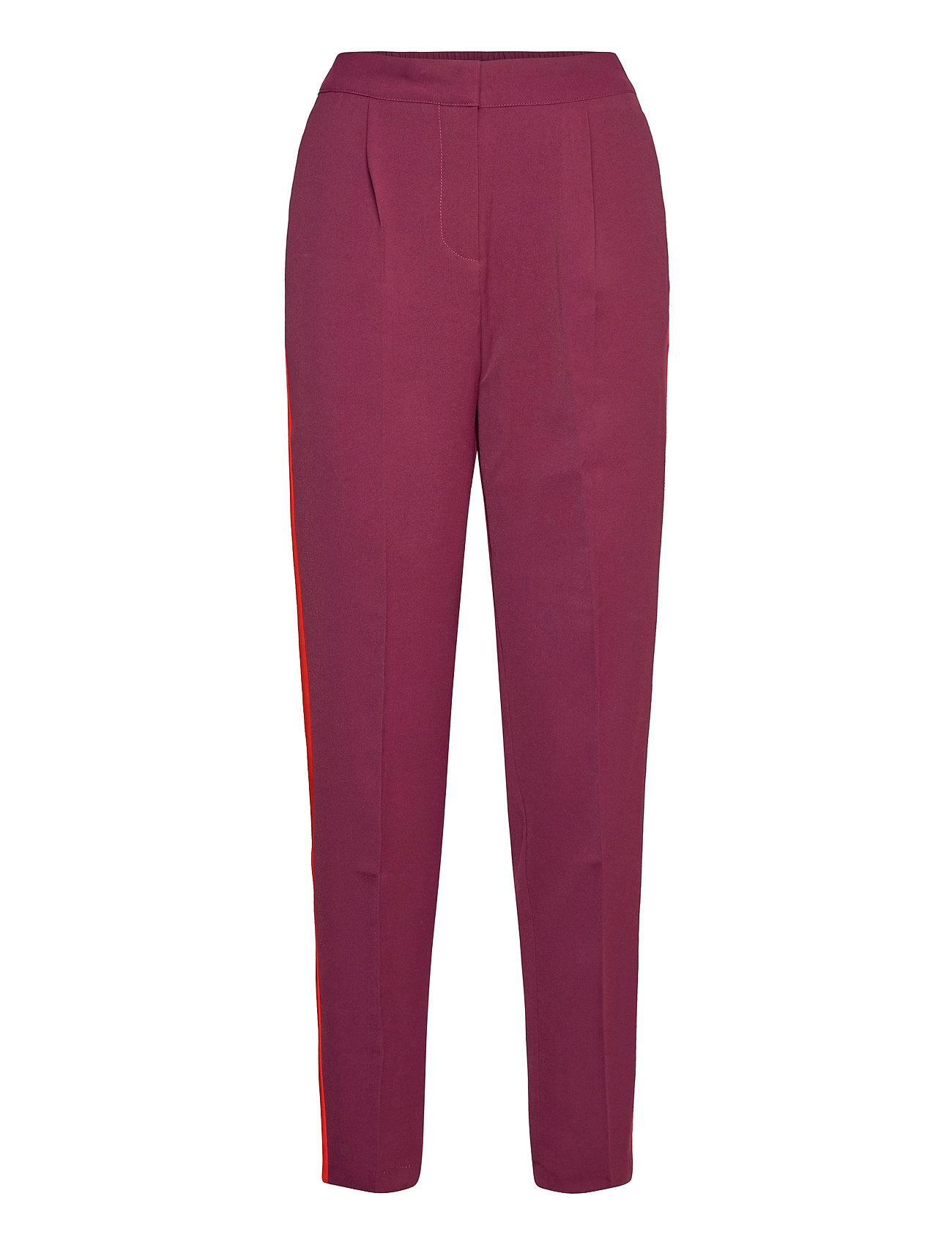 Saint Tropez T5006, Pants W Contrast Side Gallow Uformelle Bukser Rosa Saint Tropez