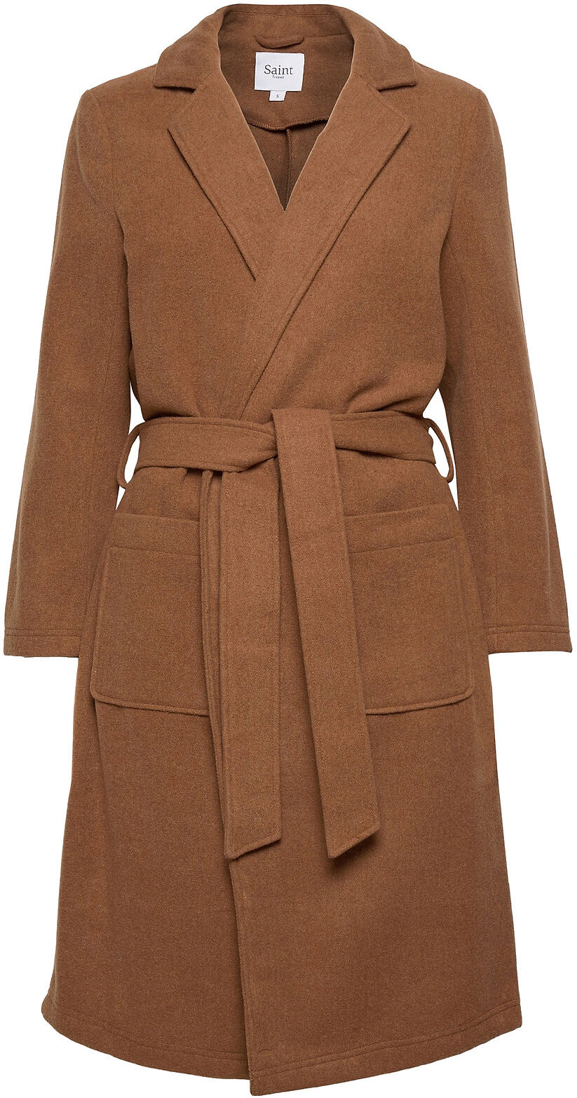 Saint Tropez Clarasz Coat Outerwear Coats Winter Coats Brun Saint Tropez