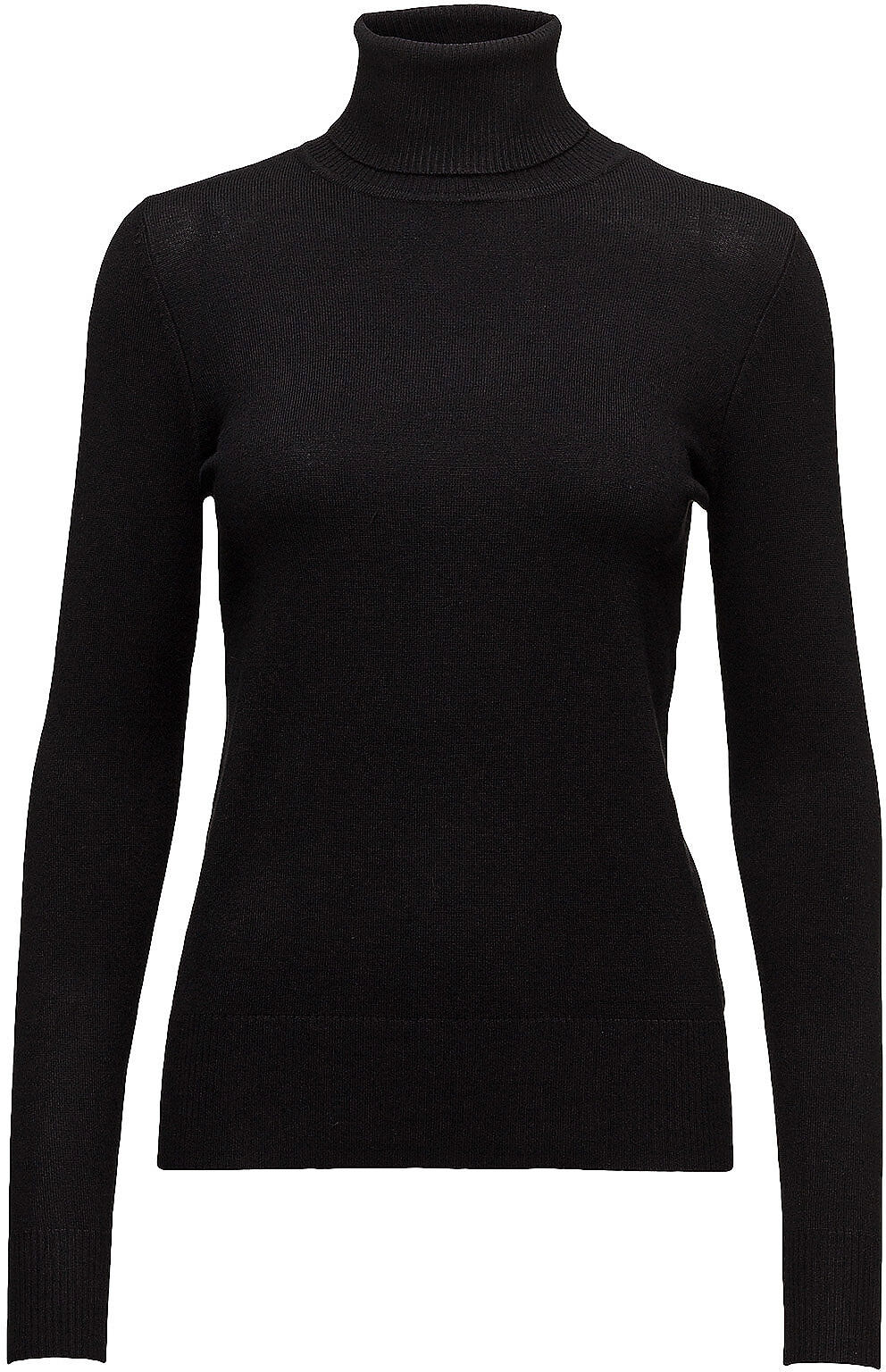 Saint Tropez Roller Neck Sweater Høyhalset Pologenser Svart Saint Tropez