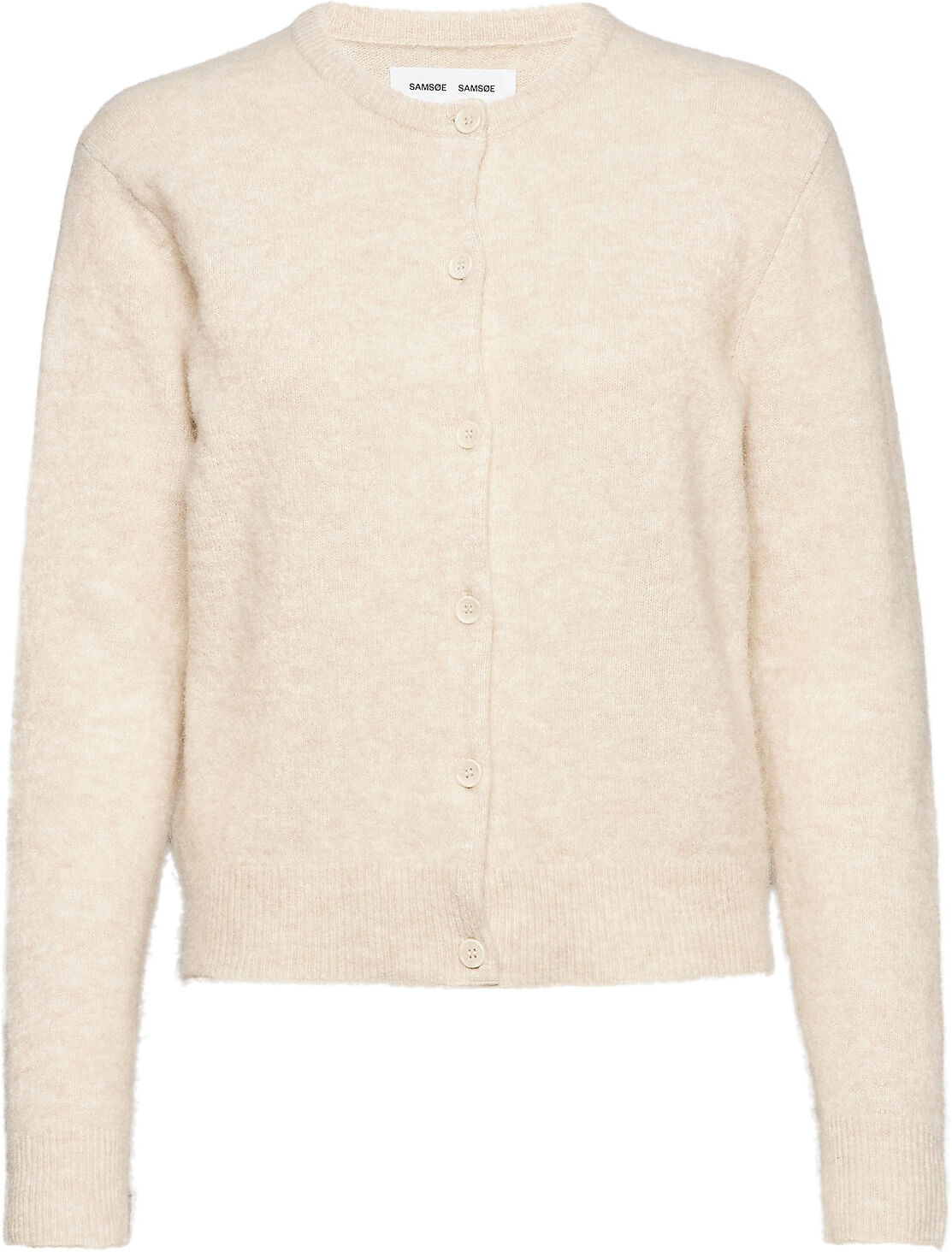 Samsøe Samsøe Nor Short Cardigan 7355 Strikkegenser Cardigan Beige Samsøe Samsøe