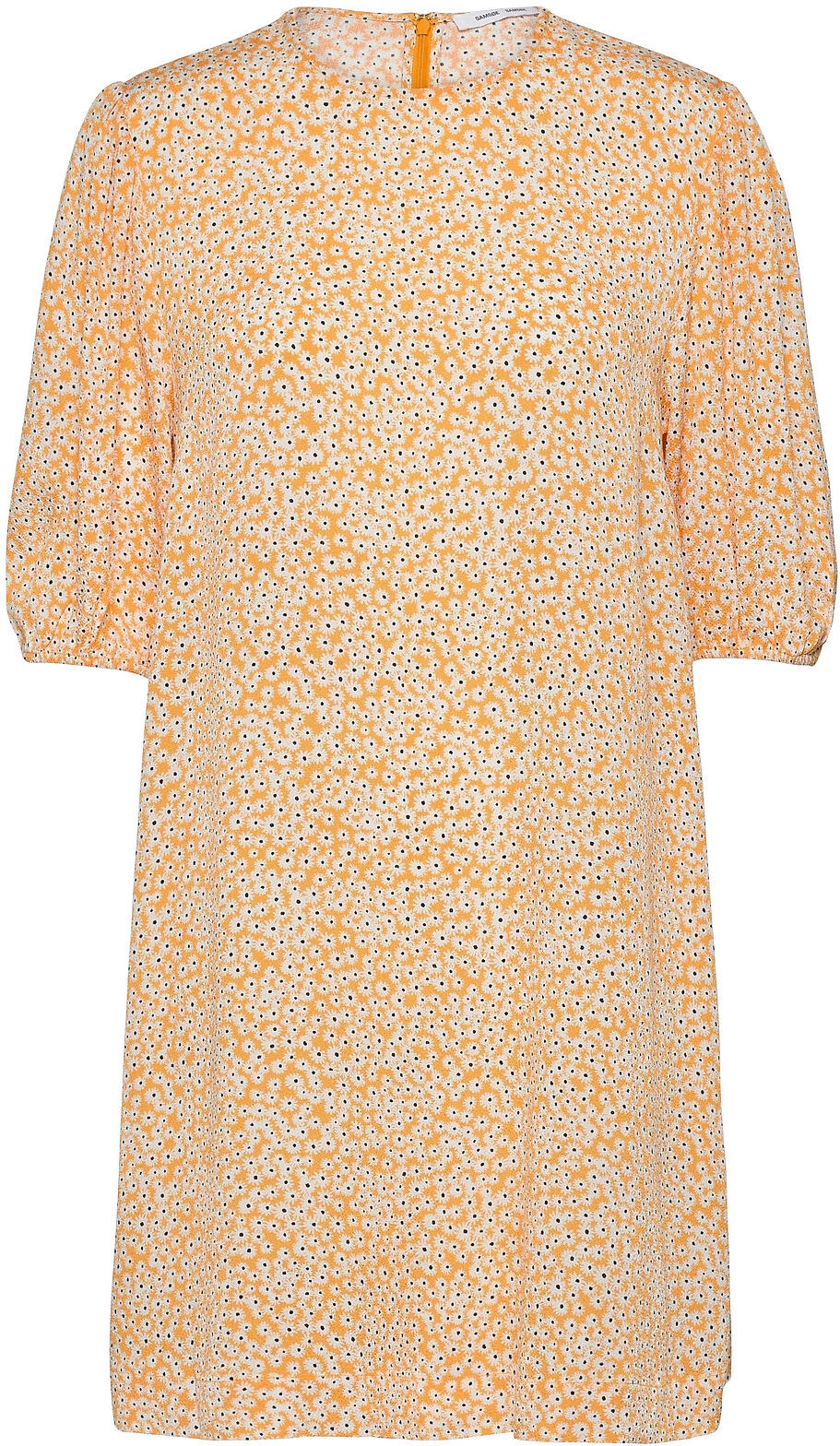 Samsøe Samsøe Aram Ss Dress Aop 12949 Knelang Kjole Oransje Samsøe Samsøe