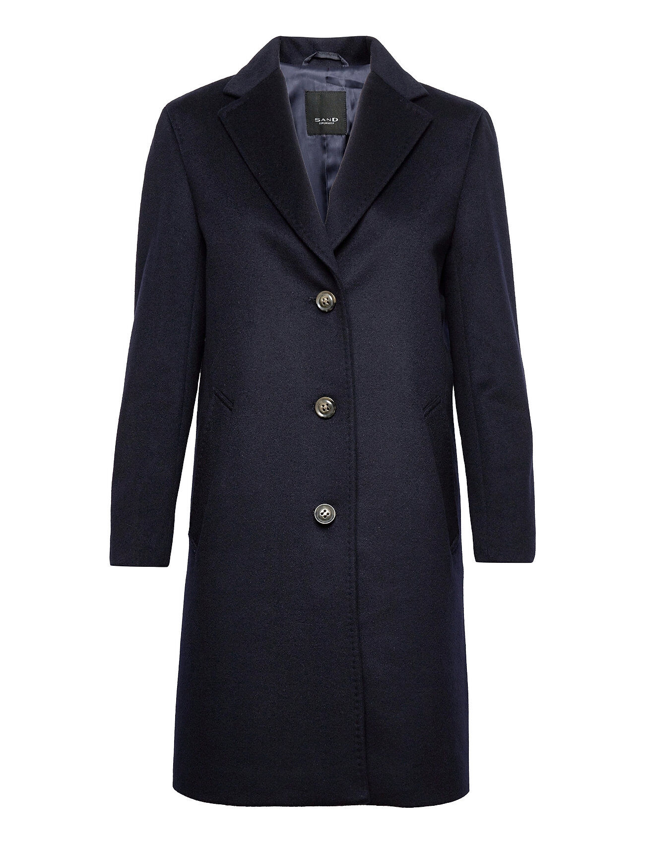 SAND Cashmere Coat W - Ecre Outerwear Coats Winter Coats Svart SAND