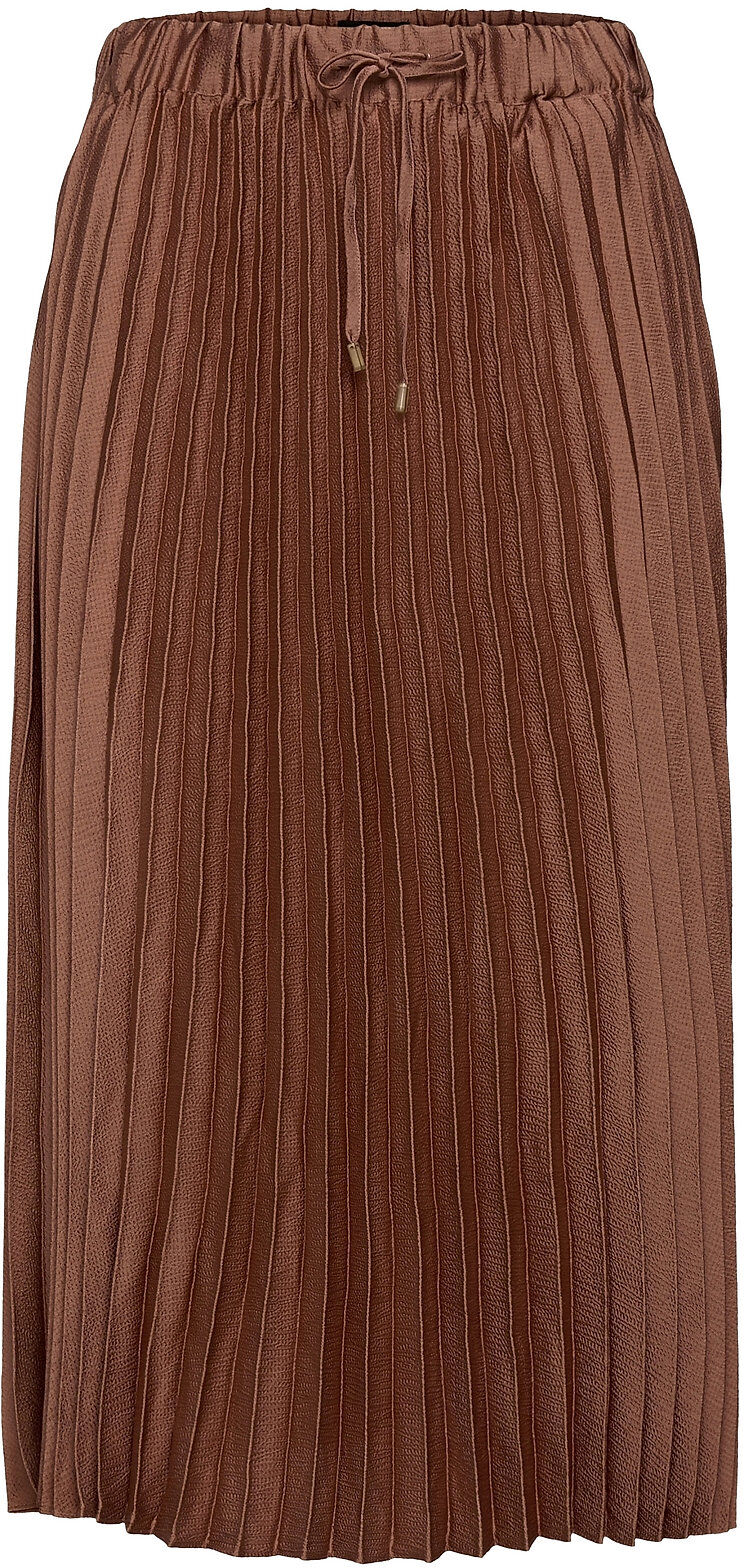 Scotch & Soda Pleated Midi-Length Skirt Knelangt Skjørt Brun Scotch & Soda