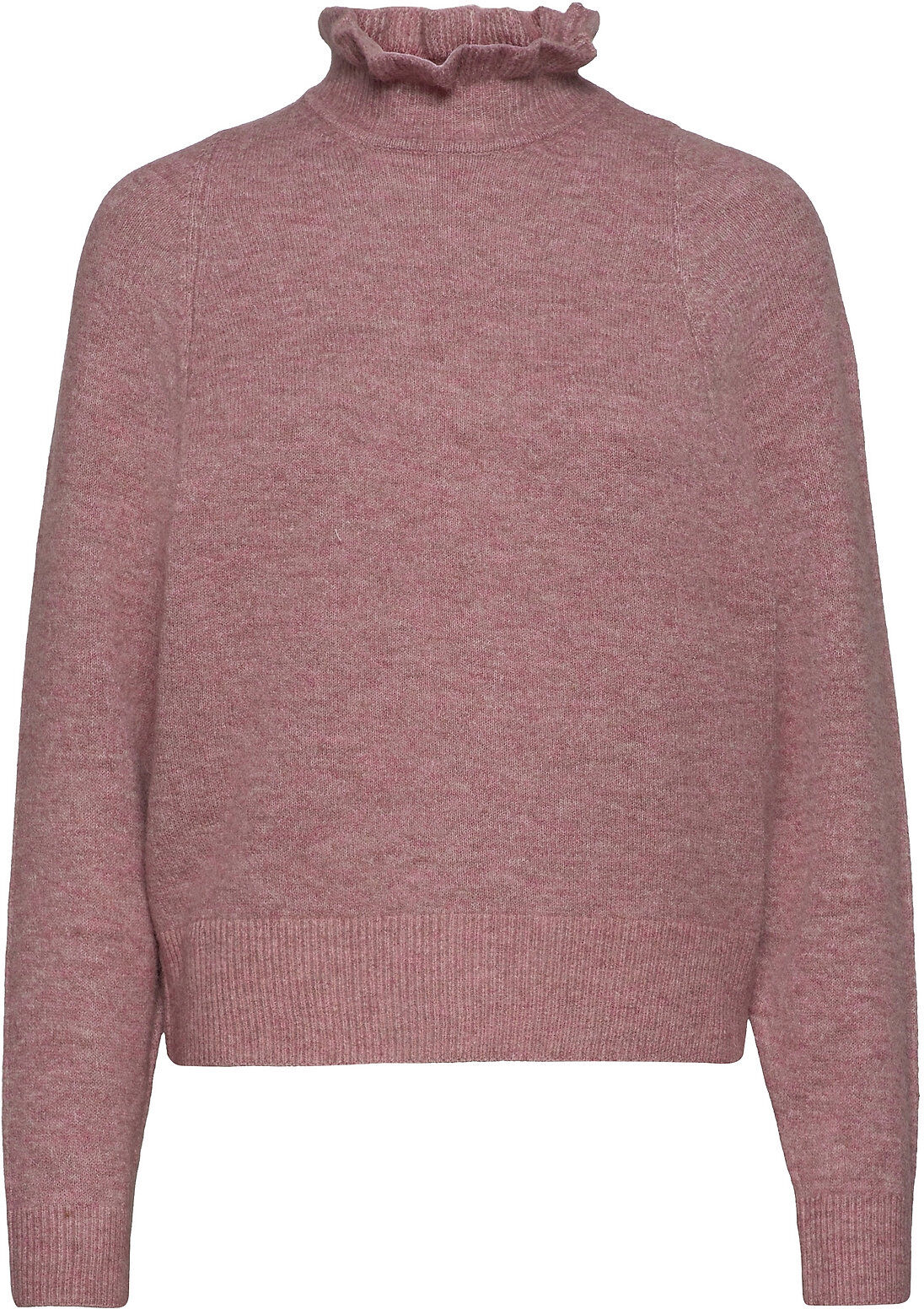 Scotch & Soda Ruffled High-Neck Recycled Poly Alpaca-Blend Jumper Pullover Rosa Scotch & Soda