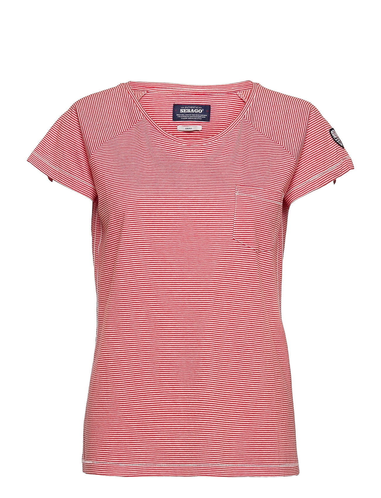 Sebago Dks Linen Jersey Top T-shirts & Tops Short-sleeved Rosa Sebago