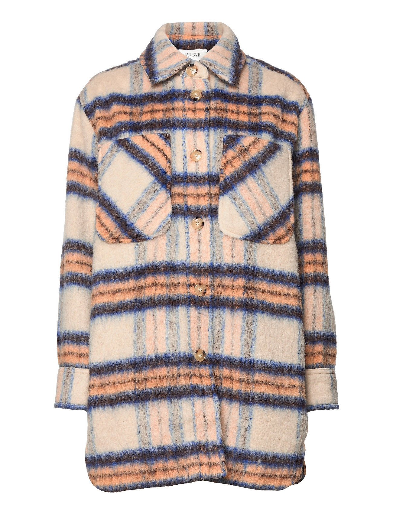 Second Female Gila Shirt Jacket Outerwear Coats Winter Coats Multi/mønstret Second Female