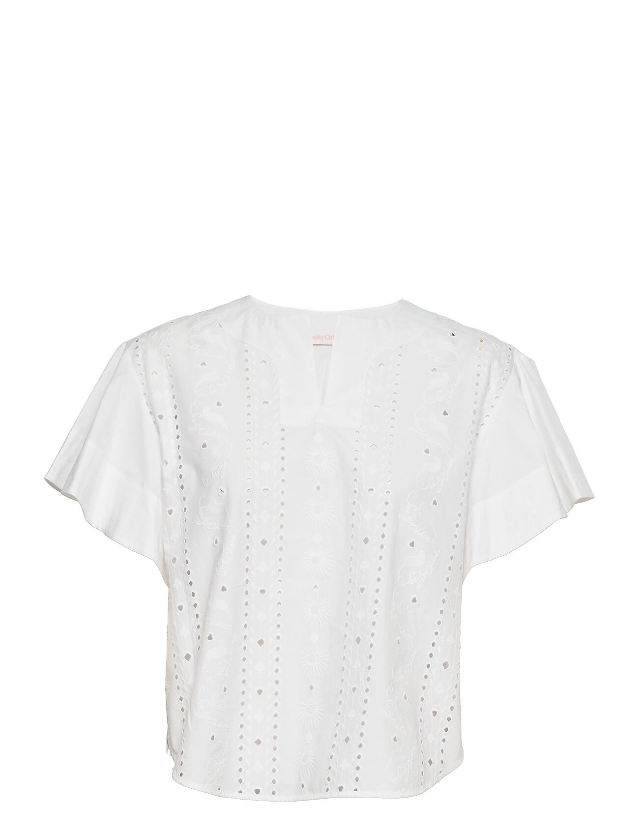 See by Chloé Top Blouses Short-sleeved Hvit See By Chloé