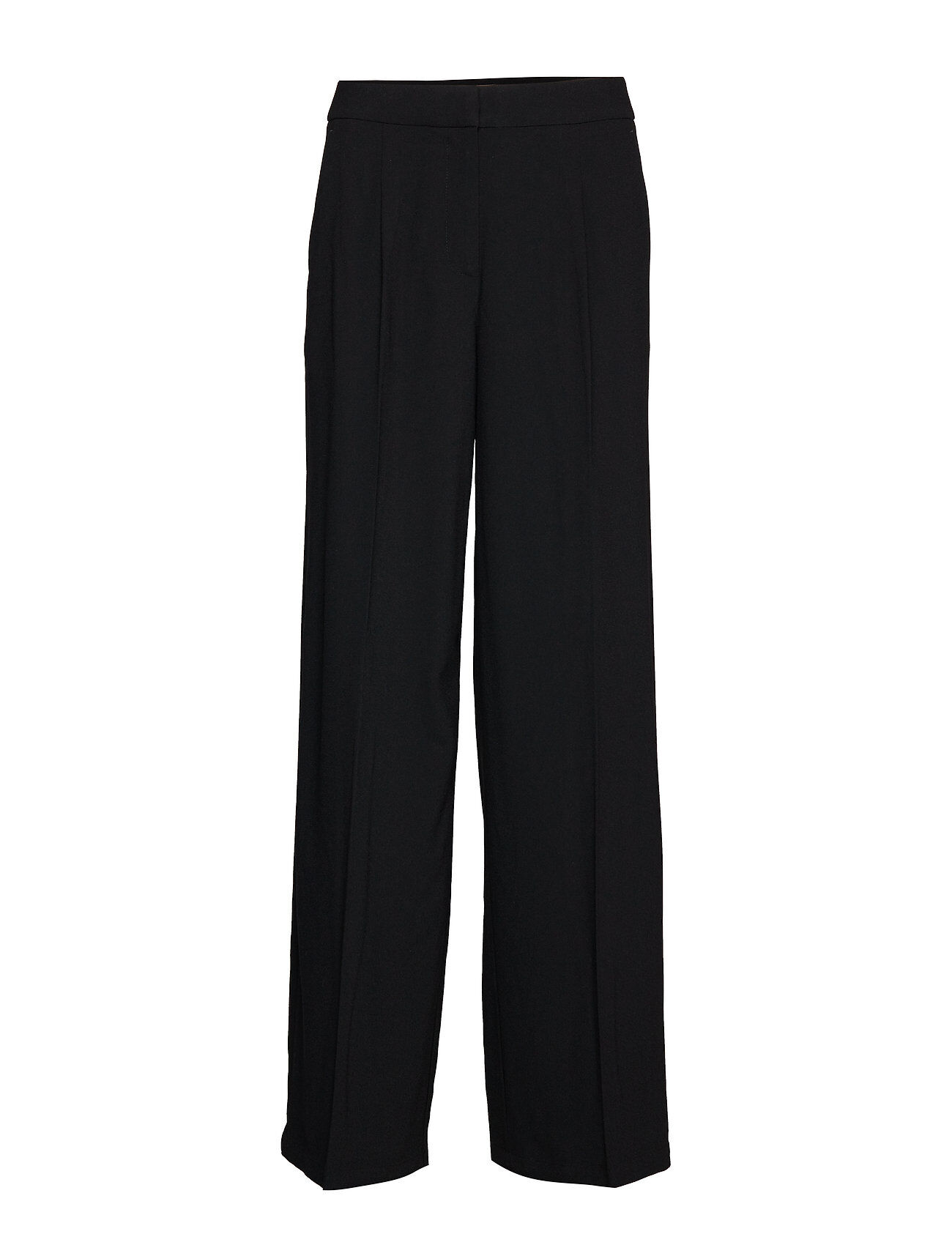 Selected Femme Slftinni Mw Wide Pant Vide Bukser Svart Selected Femme